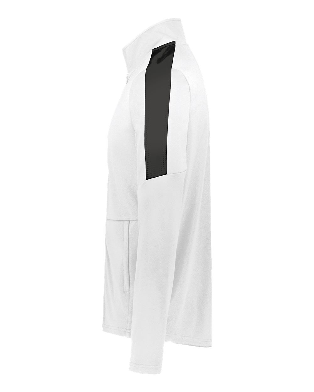 Left View of White/ Black Youth Crosstown Full-Zip Jacket - 223630 plain