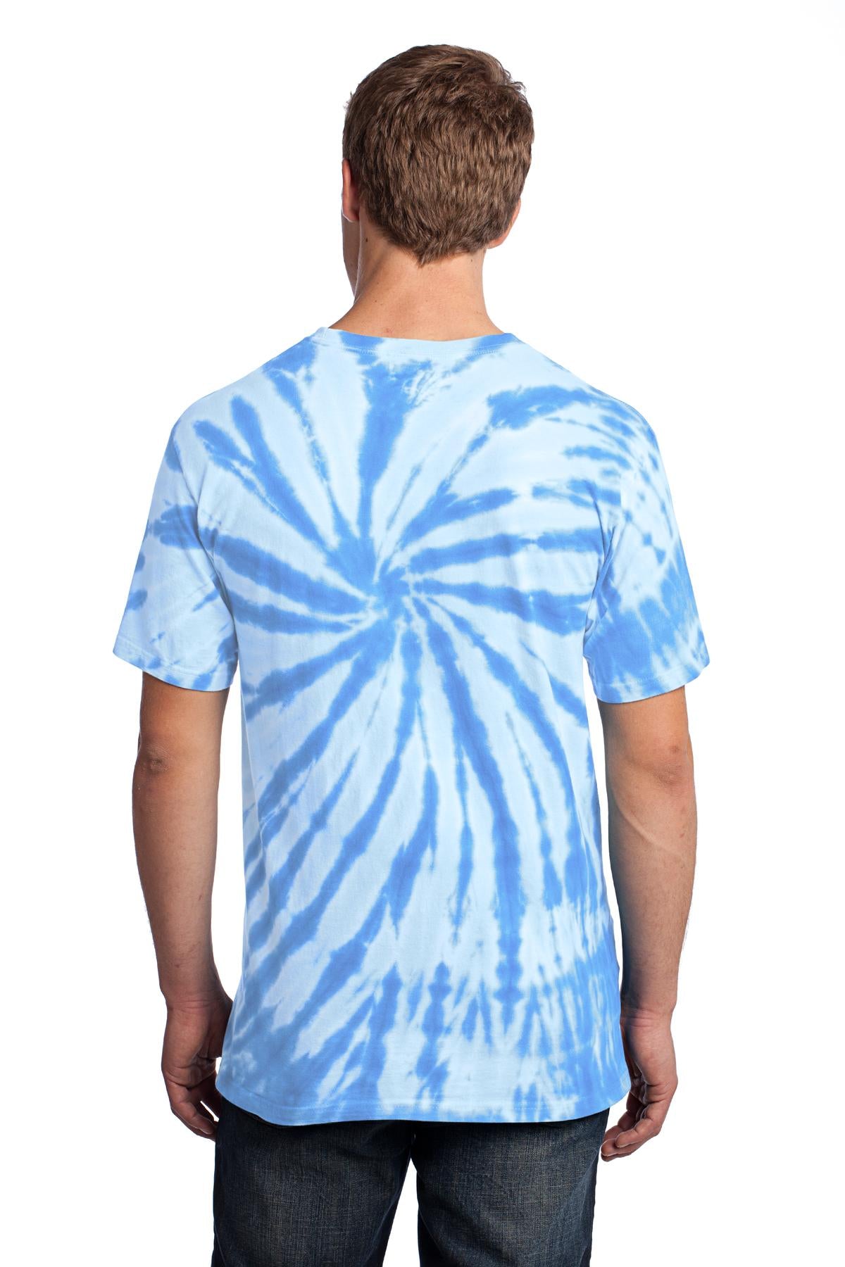 Light Blue Port & Co Tie-Dye Tee. PC147