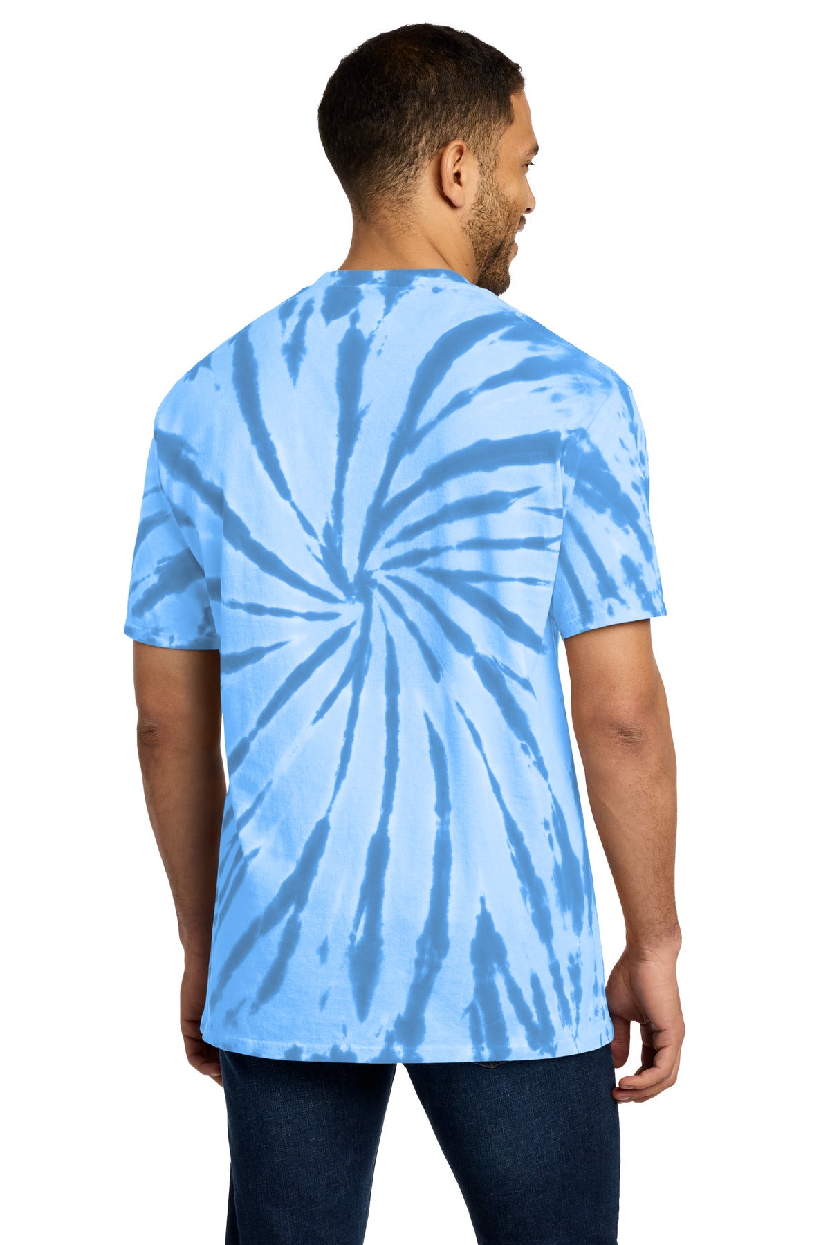 Light Blue Port & Co Tie-Dye Tee. PC147