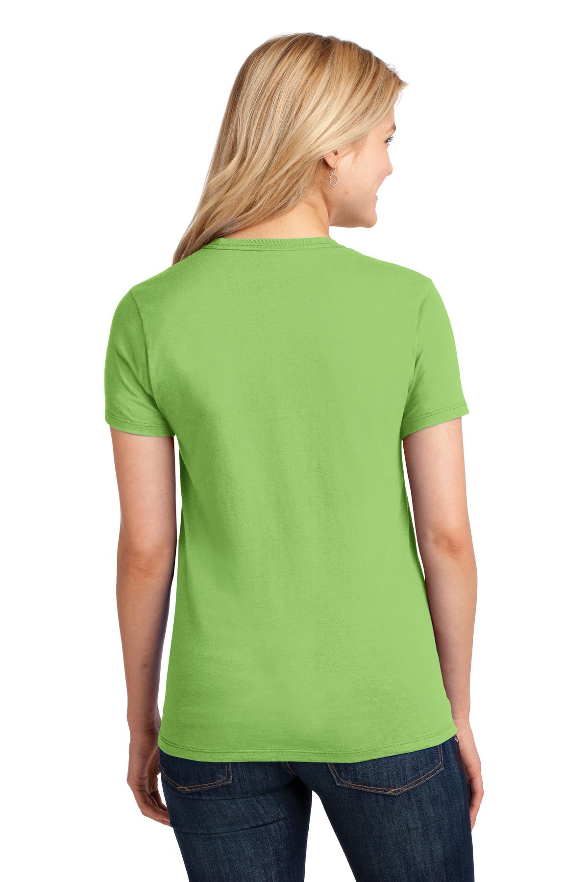 Lime Port & Co Women's Core Cotton Tee. LPC54 plain