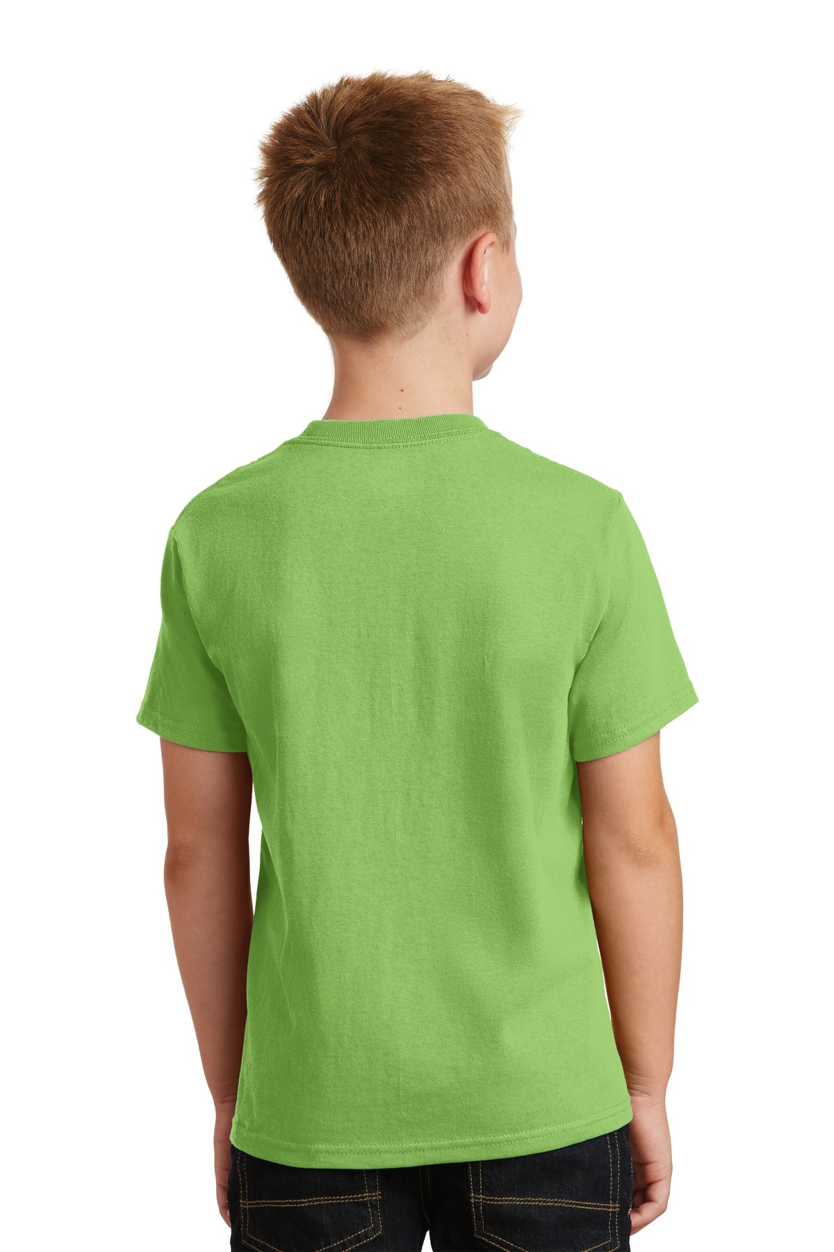 Lime Port & Co Youth Core Cotton Tee. PC54Y plain