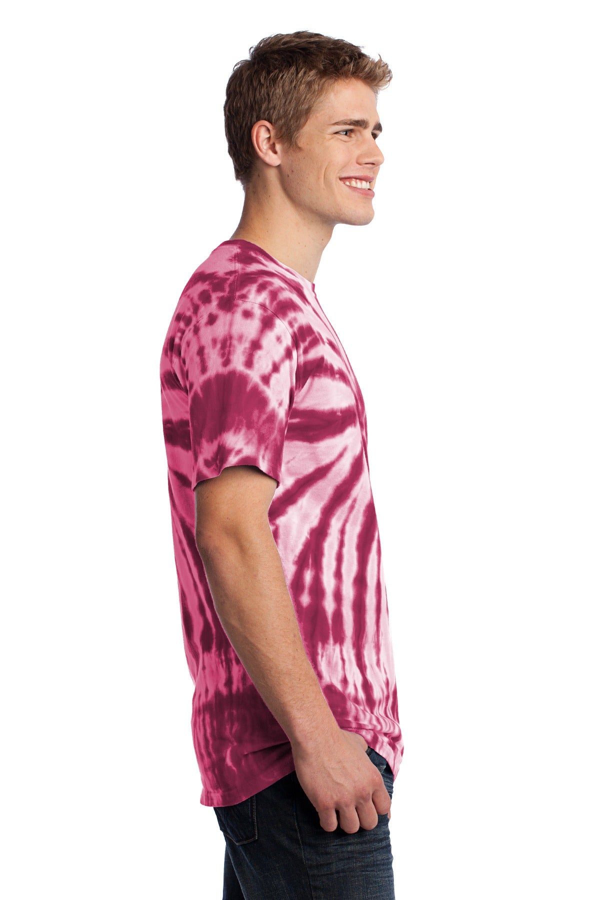 Maroon Port & Co Tie-Dye Tee. PC147