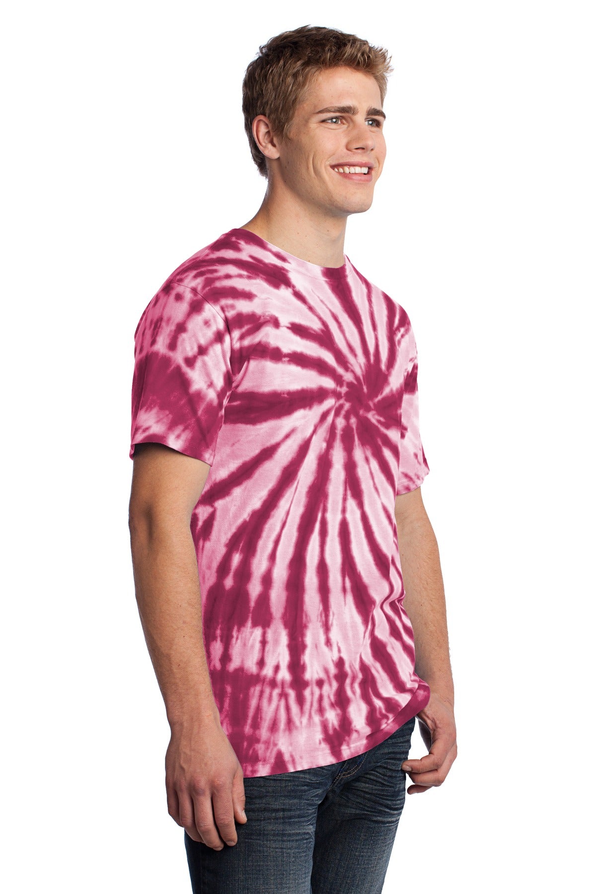 Maroon Port & Co Tie-Dye Tee. PC147
