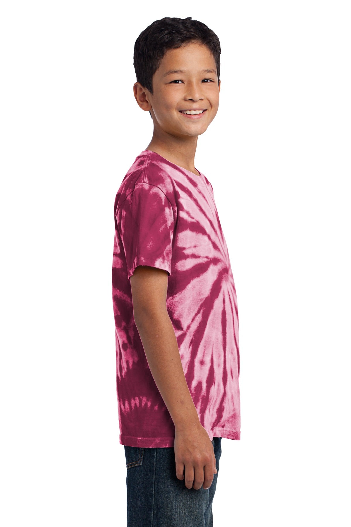 Maroon Port & Co Youth Tie-Dye Tee. PC147Y