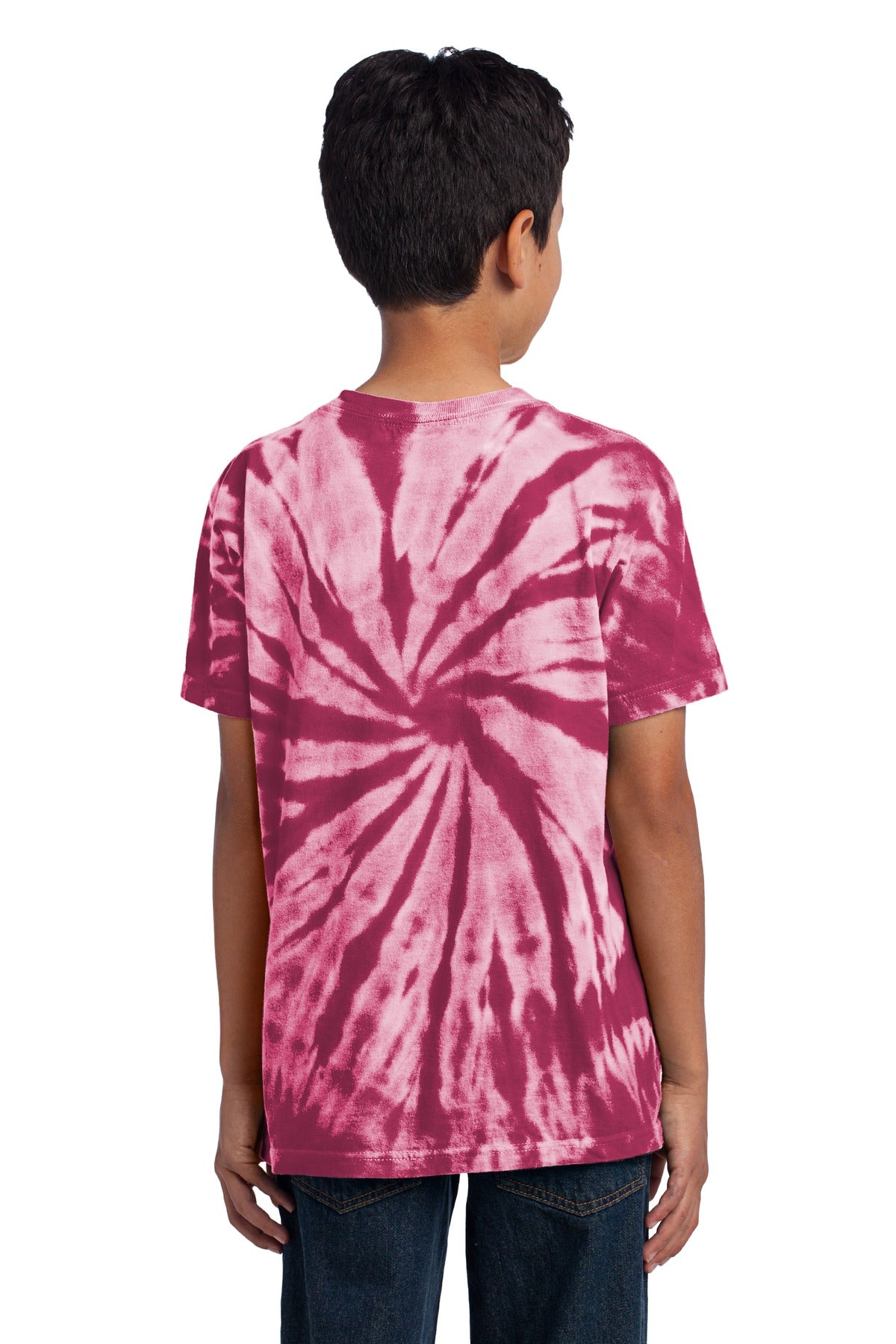 Maroon Port & Co Youth Tie-Dye Tee. PC147Y