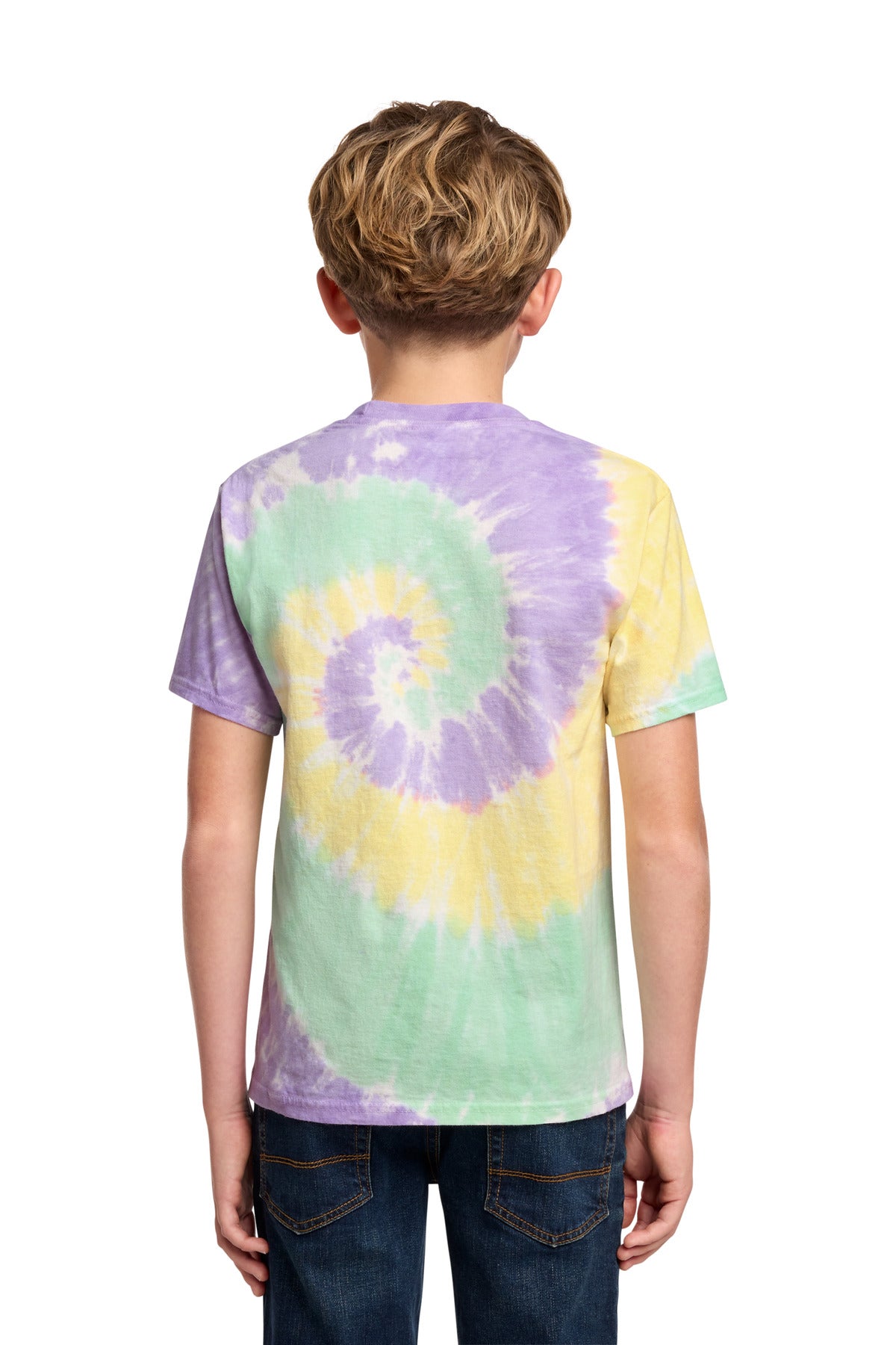 MintRnbw Port & Co Youth Tie-Dye Tee. PC147Y plain
