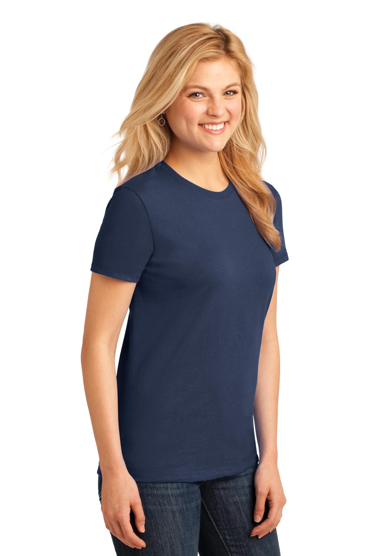 Navy Port & Co Women's Core Cotton Tee. LPC54 plain