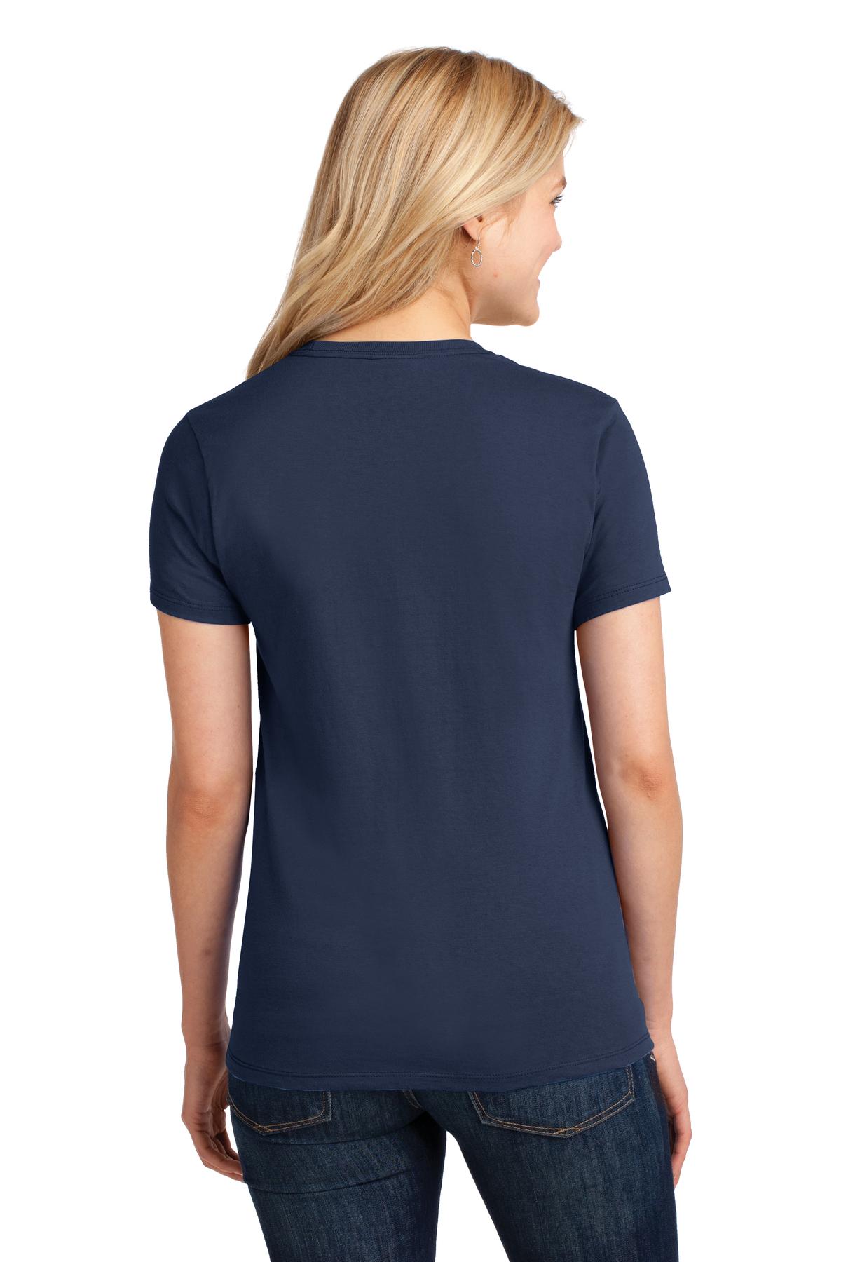 Navy Port & Co Women's Core Cotton Tee. LPC54 plain