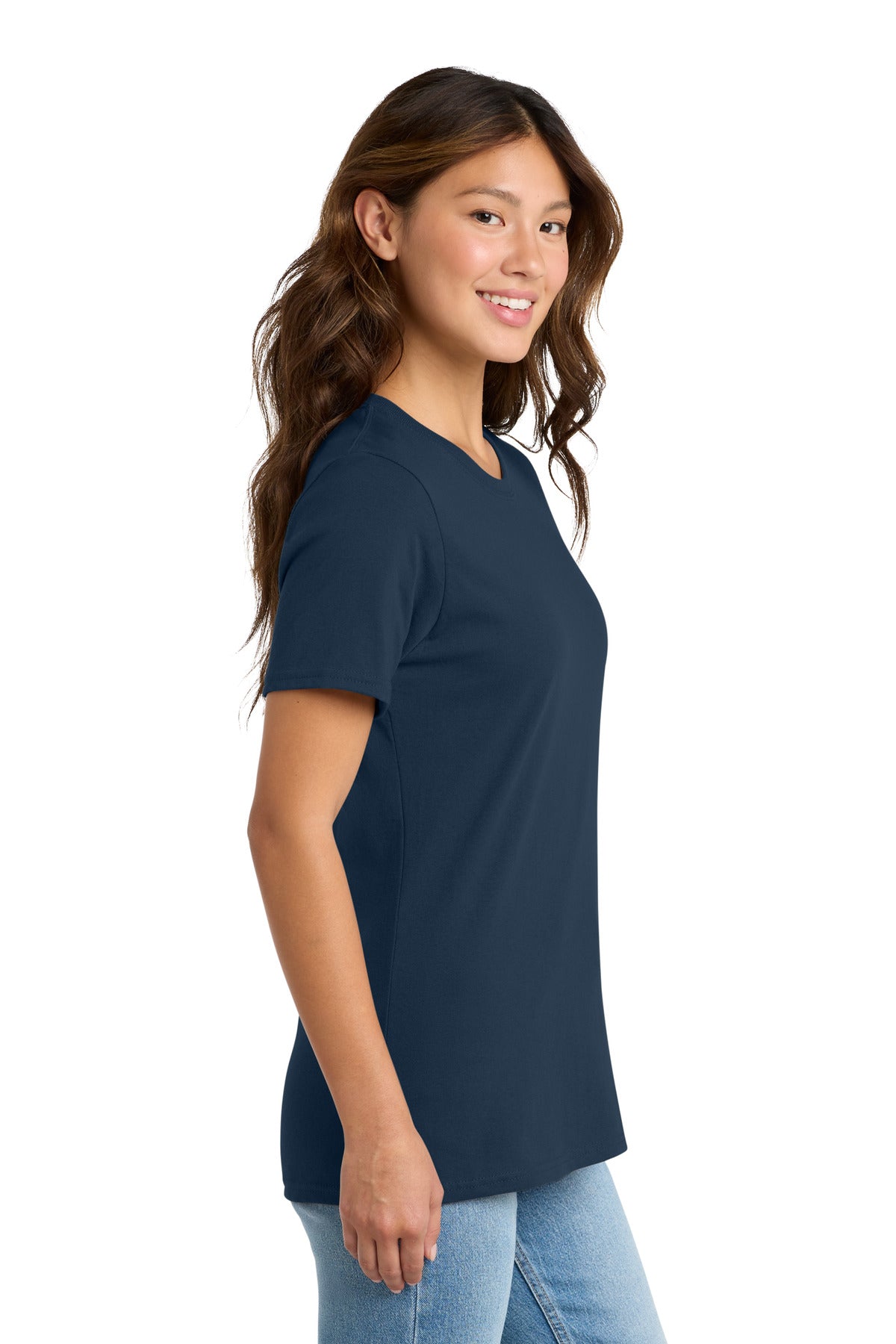Navy Port & Co Women's Core Cotton Tee. LPC54 plain