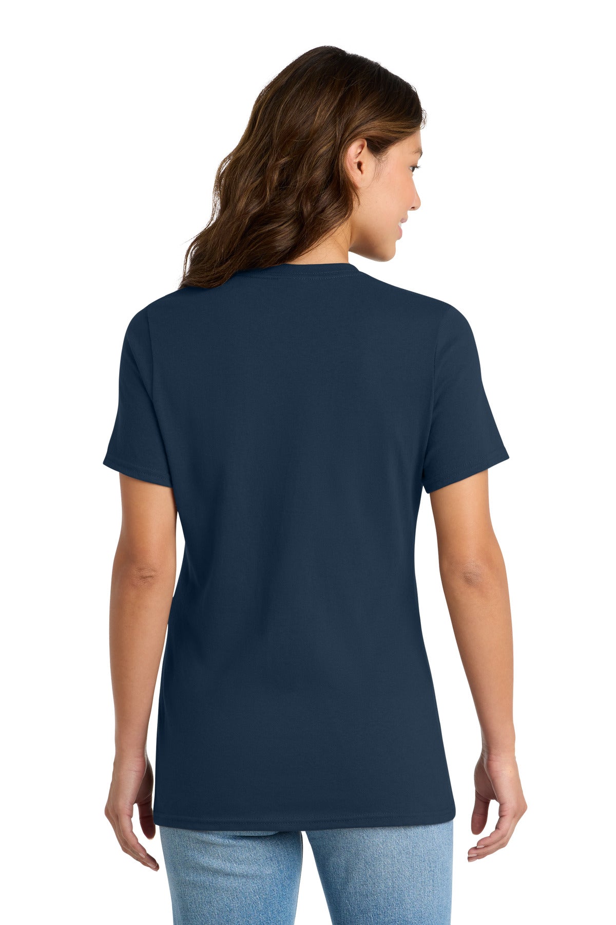 Navy Port & Co Women's Core Cotton Tee. LPC54 plain