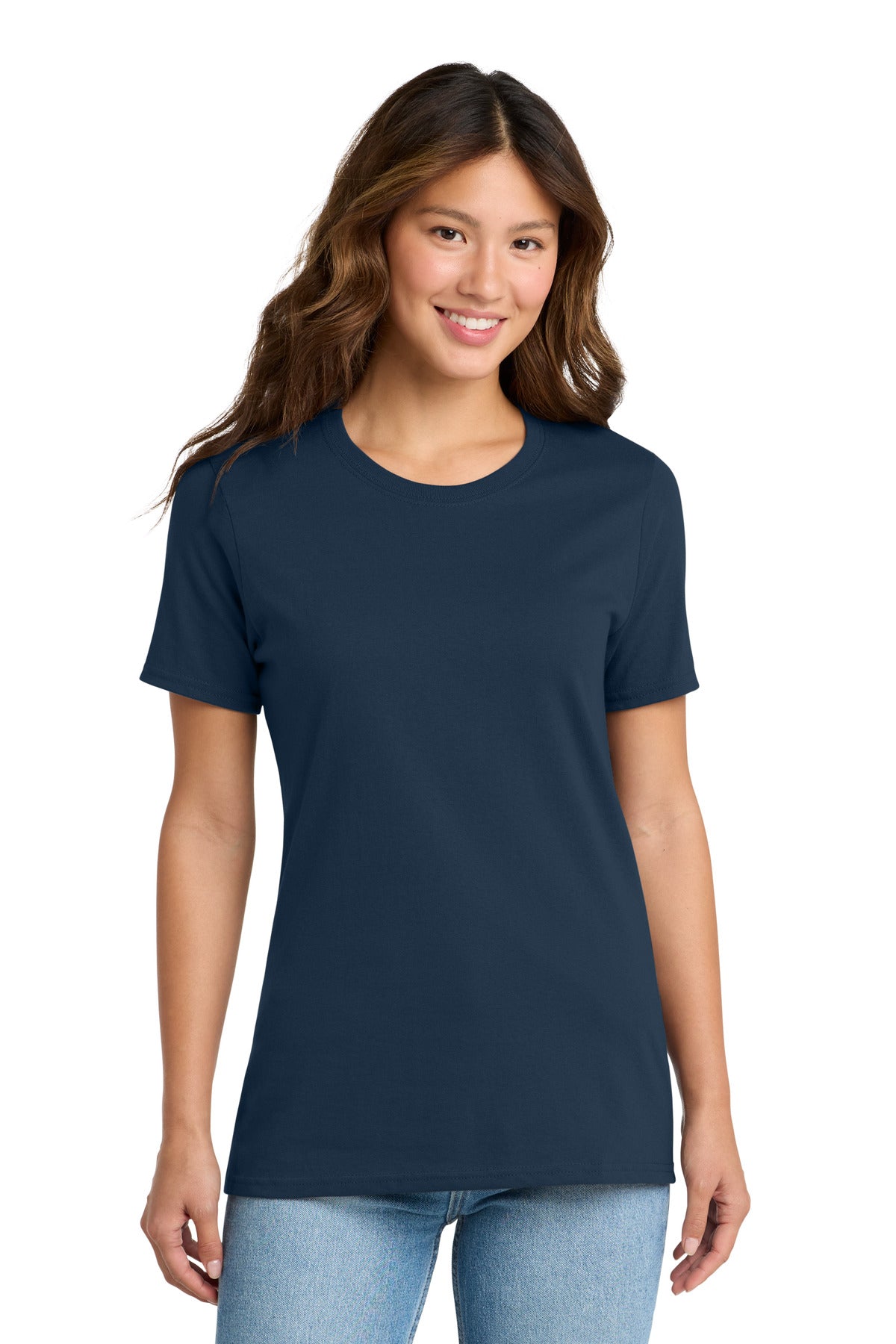Navy Port & Co Women's Core Cotton Tee. LPC54 plain