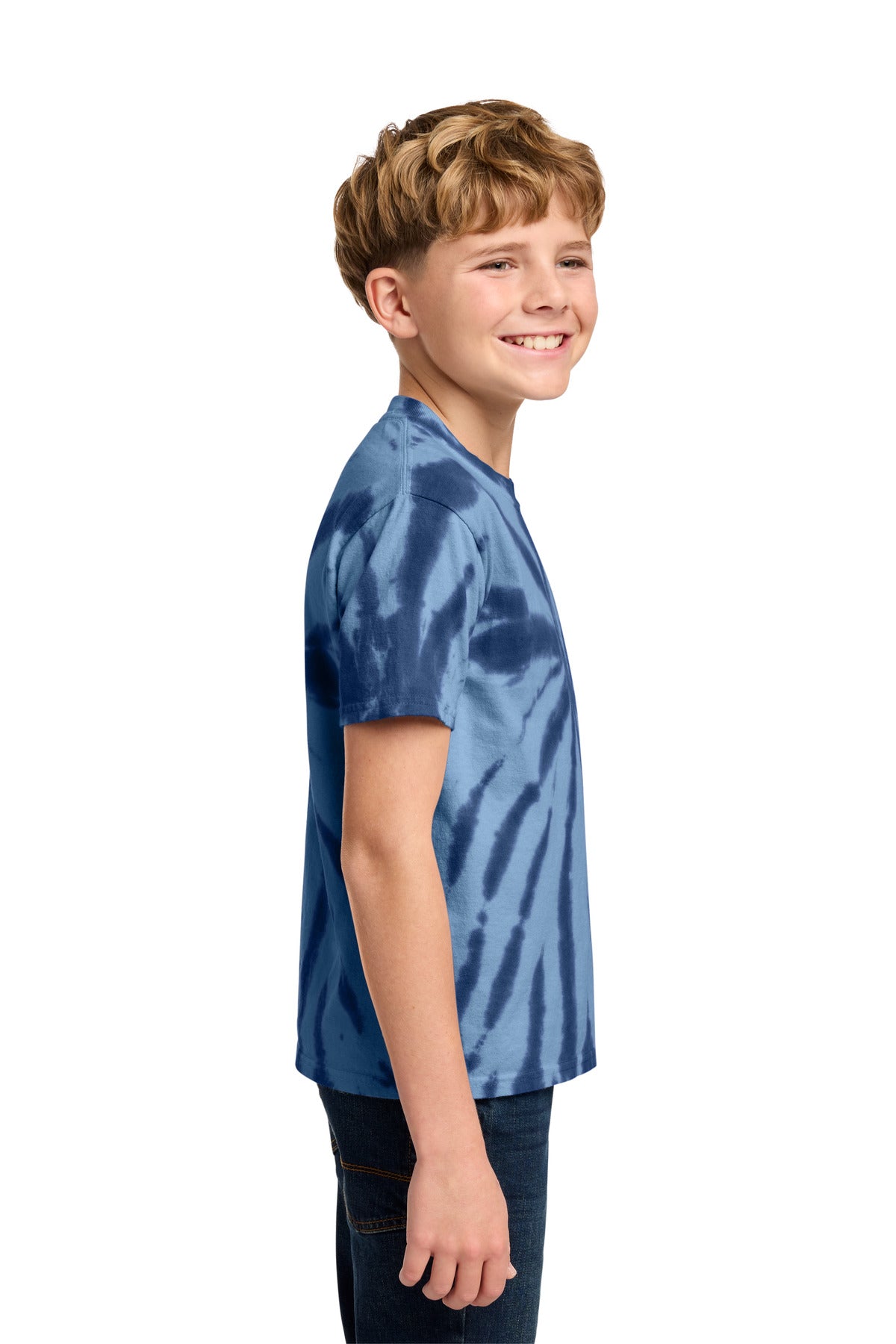 Navy Port & Co Youth Tie-Dye Tee. PC147Y