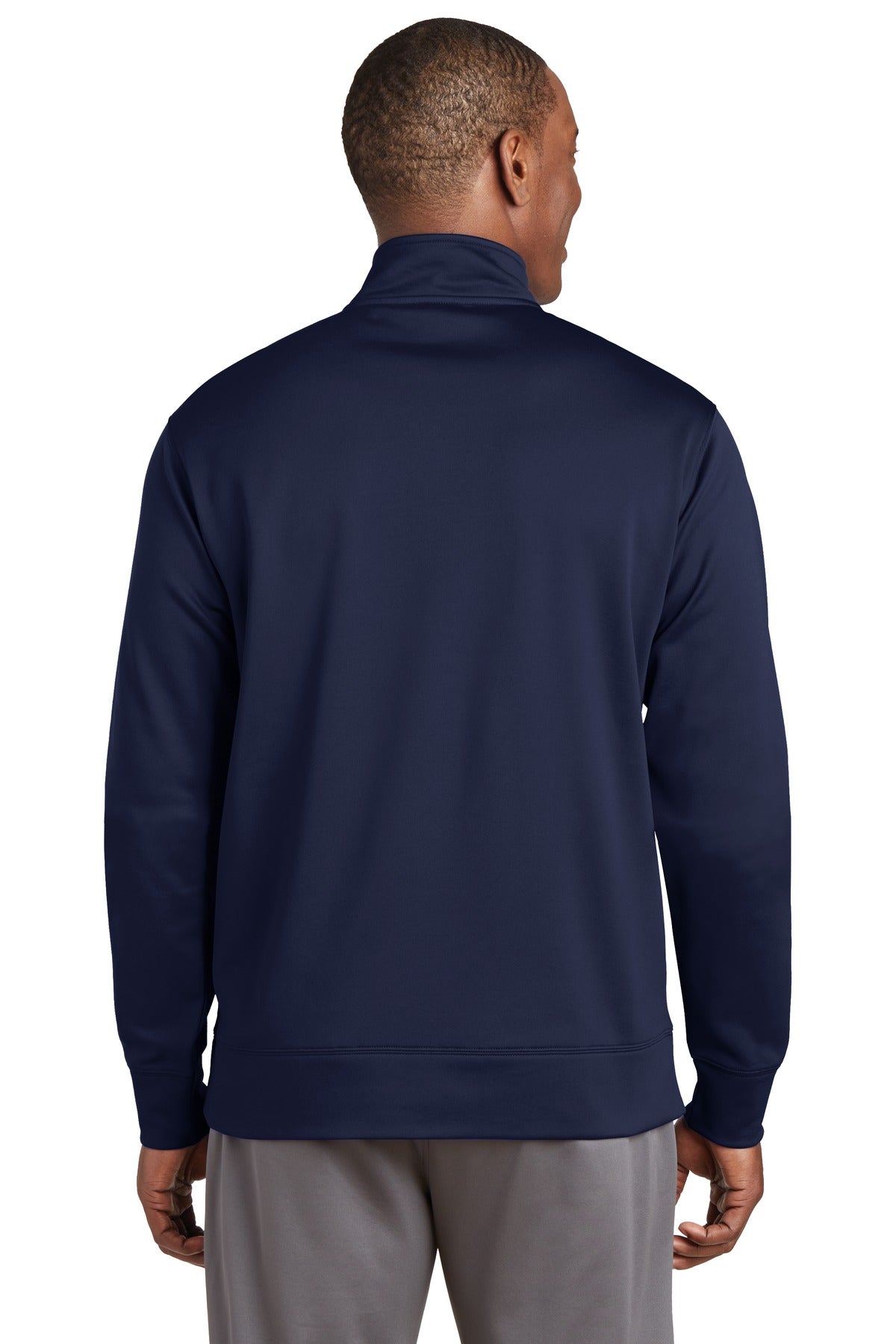Navy Sport-Tek Sport-Wick Fleece Full-Zip Jacket. ST241 plain