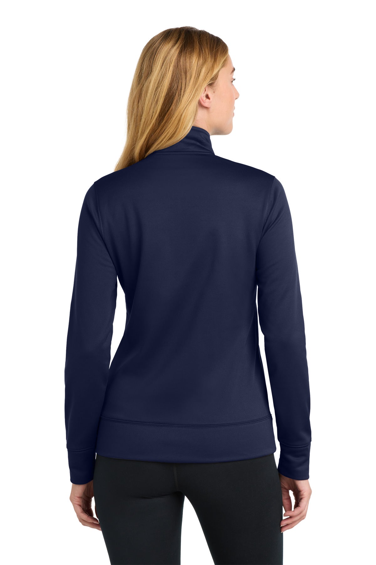Navy Sport-Tek Women's Sport-Wick Fleece Full-Zip Jacket. LST241 plain