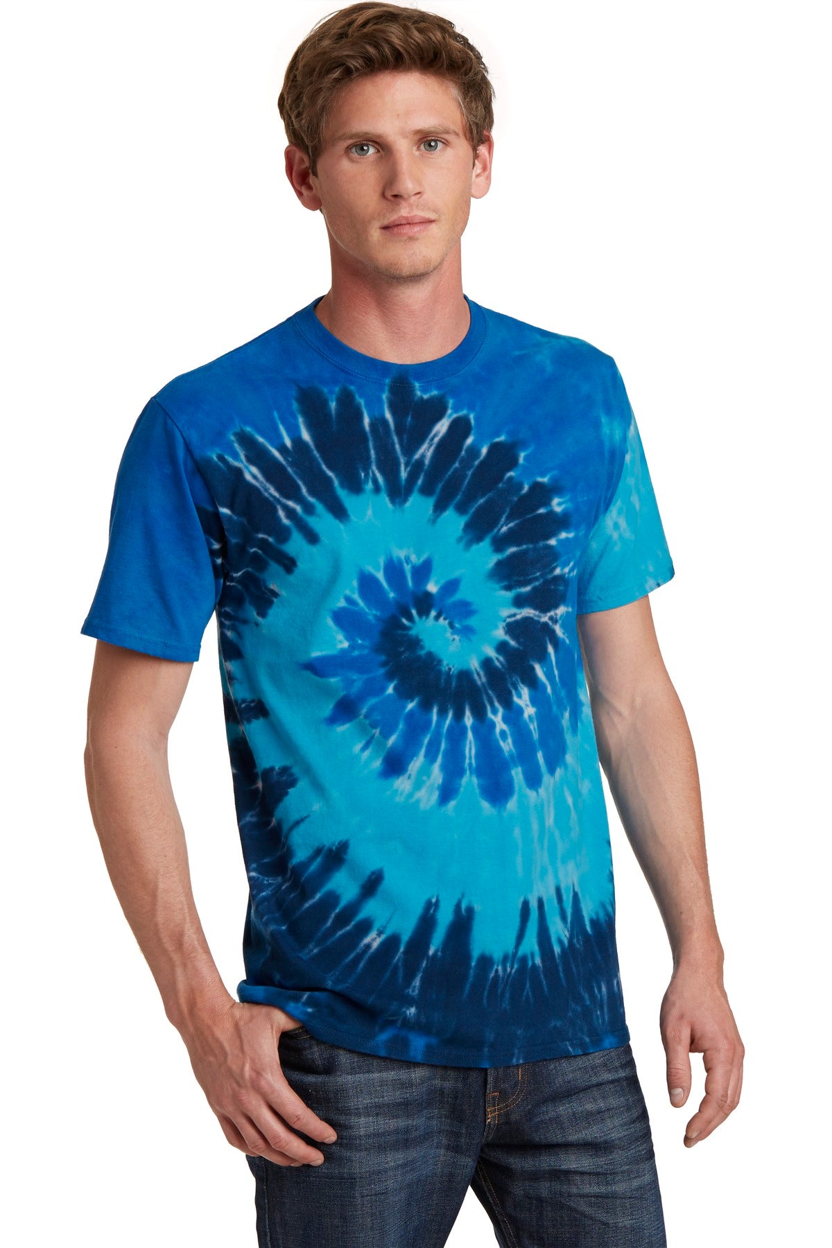 Ocean Rainbow Port & Co Tie-Dye Tee. PC147 plain