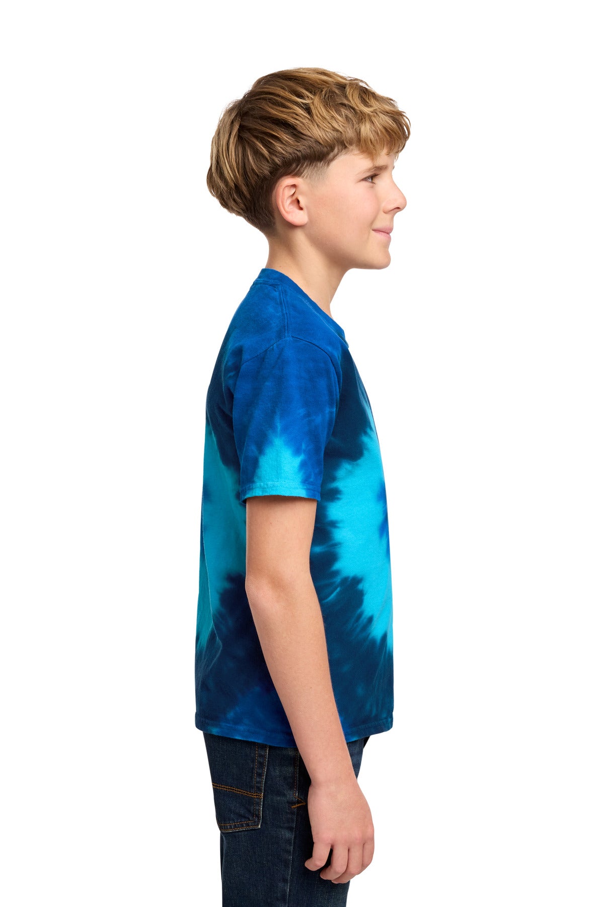 Ocean Rainbow Port & Co Youth Tie-Dye Tee. PC147Y
