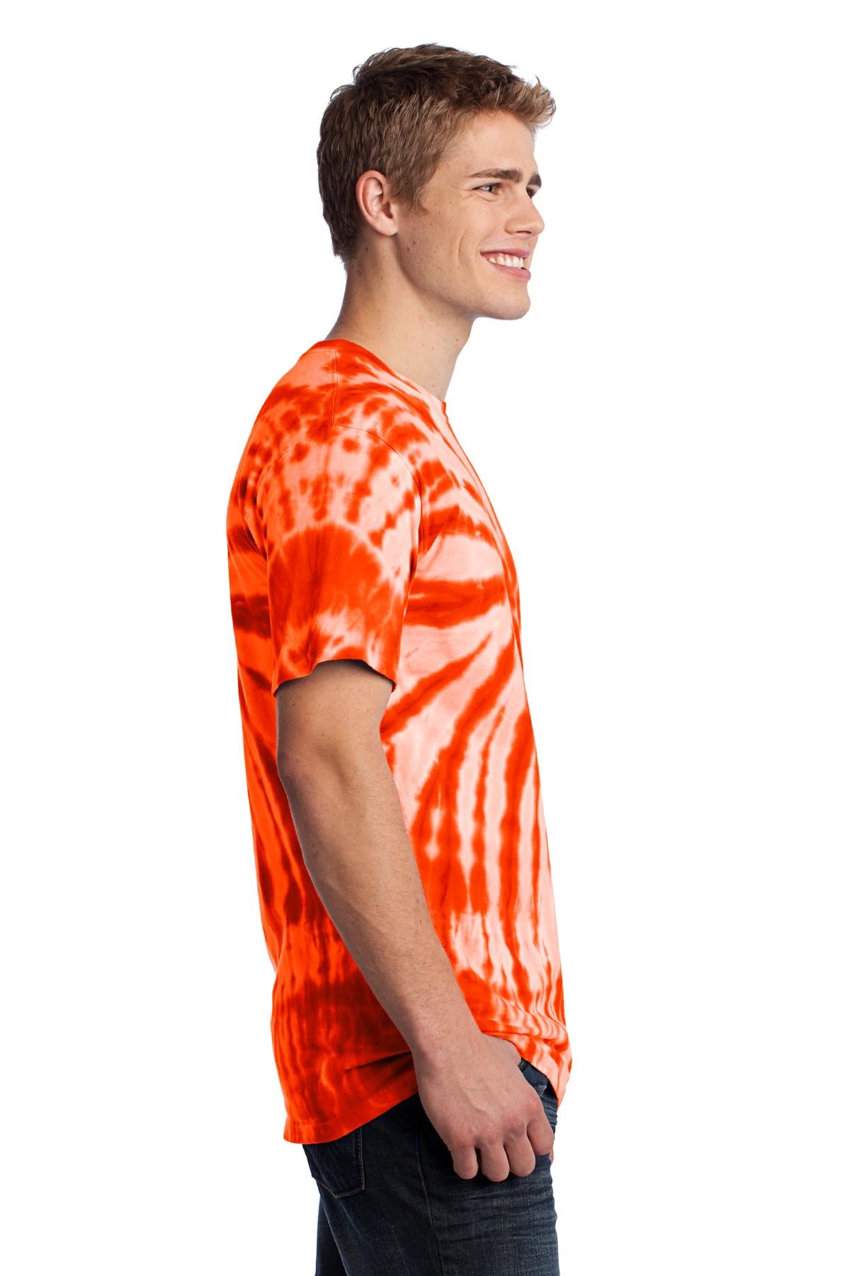 Orange Port & Co Tie-Dye Tee. PC147