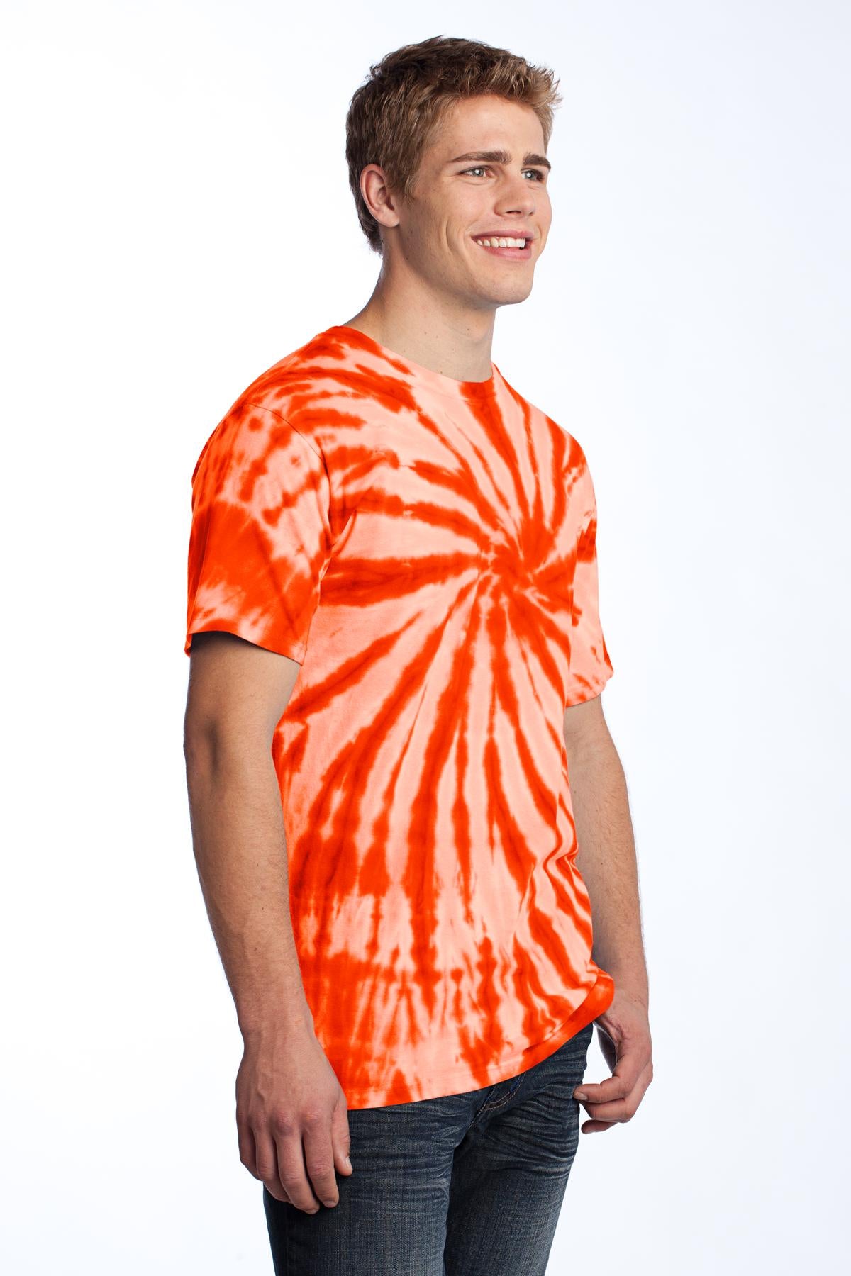Orange Port & Co Tie-Dye Tee. PC147