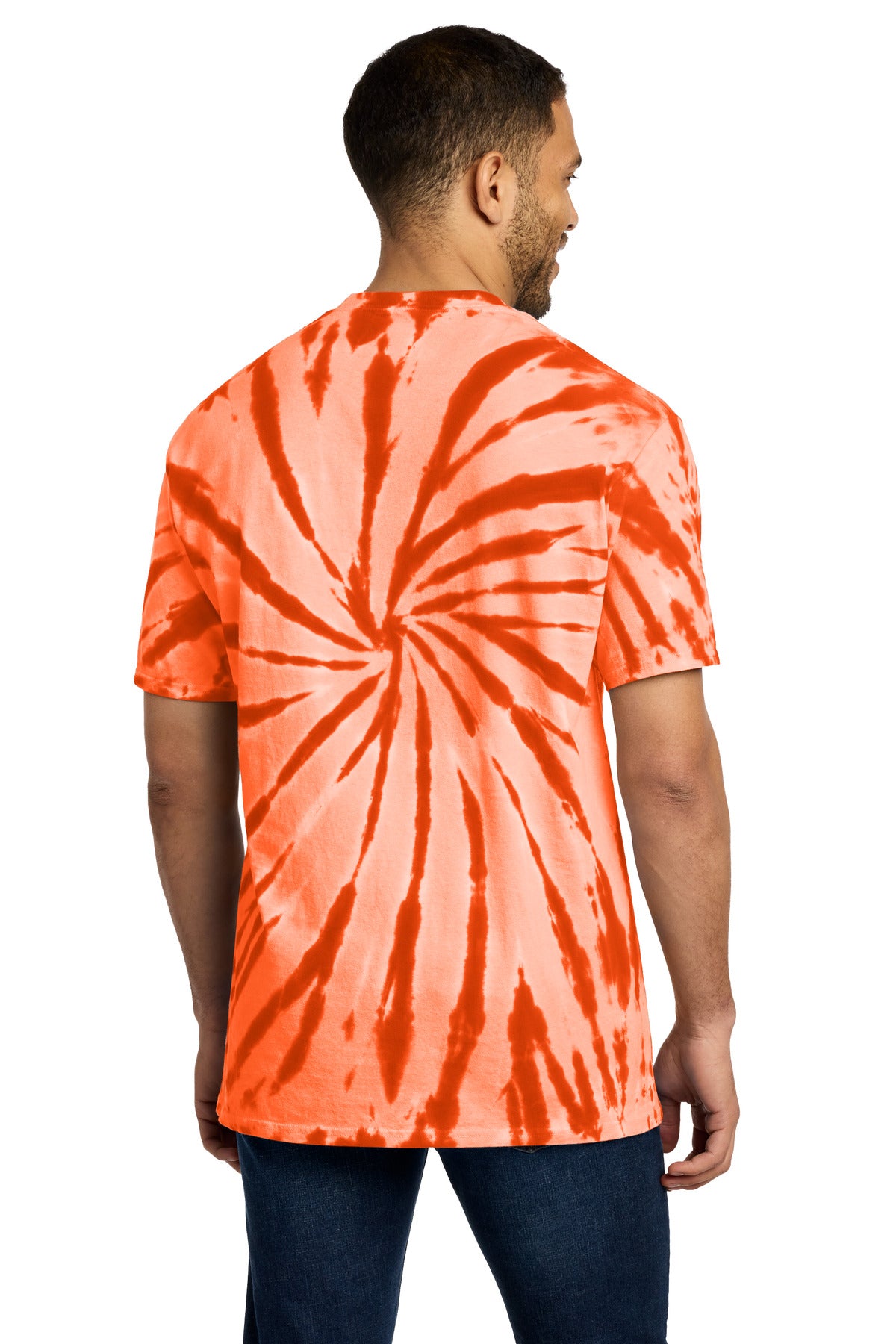 Orange Port & Co Tie-Dye Tee. PC147