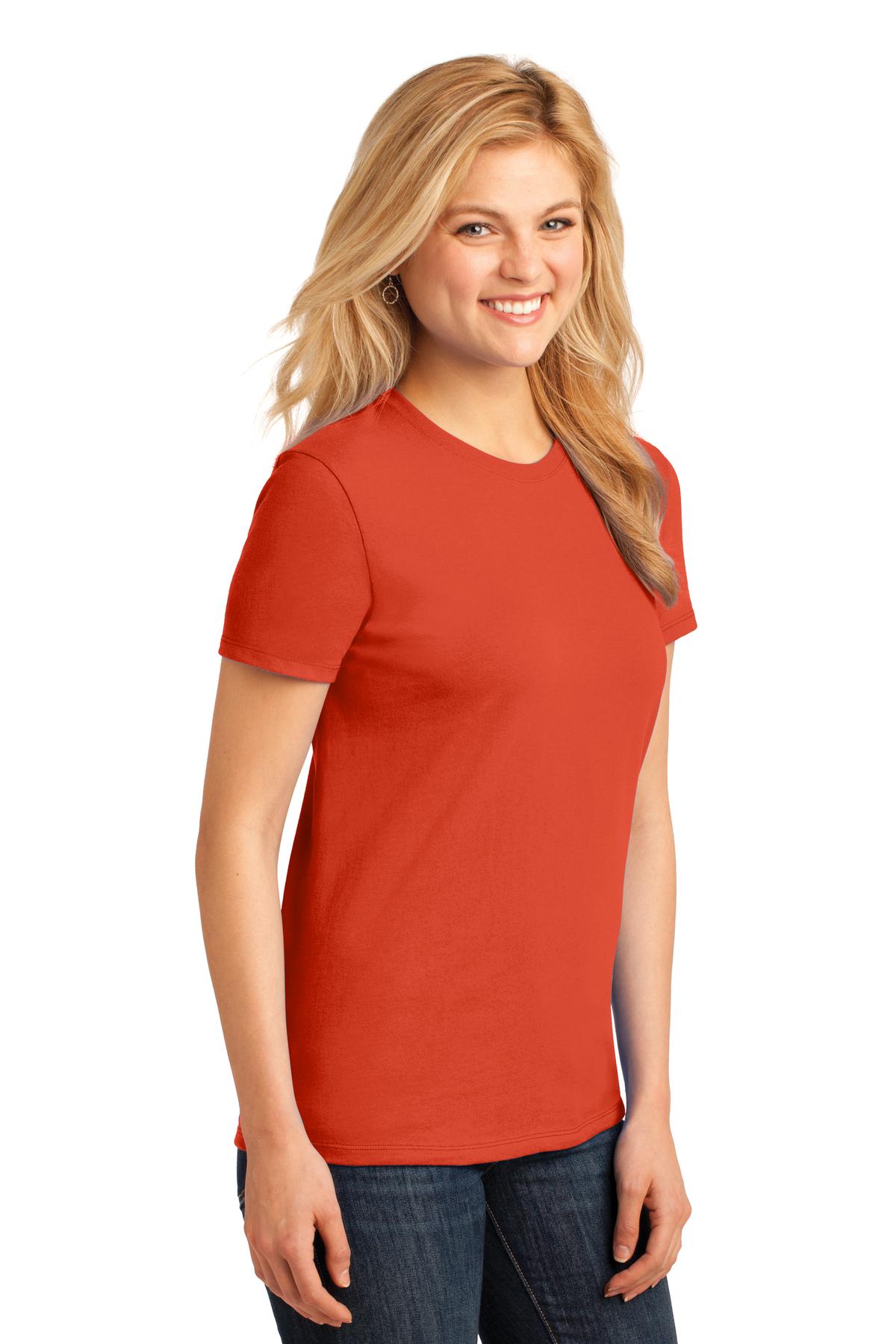 Orange Port & Co Women's Core Cotton Tee. LPC54 plain