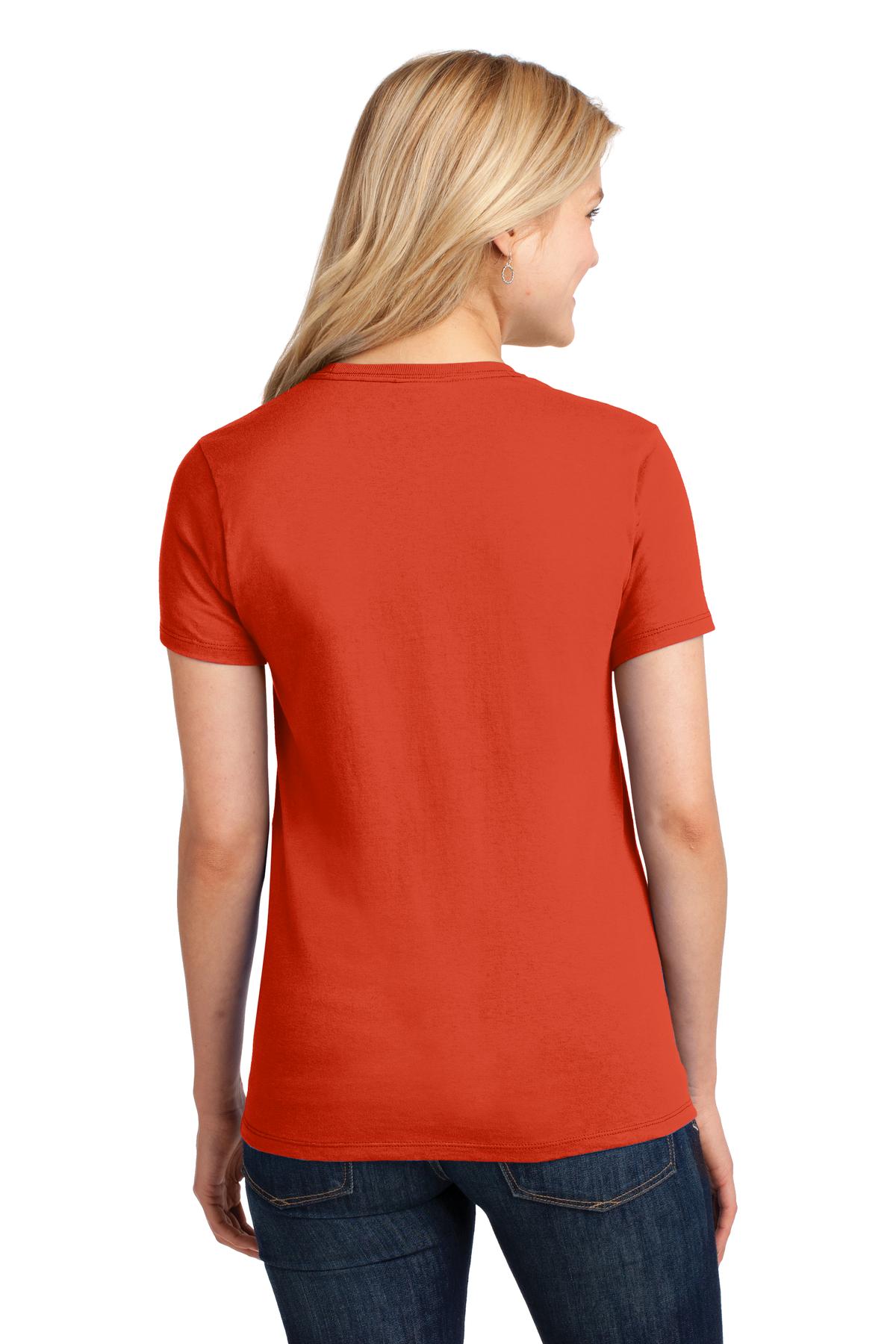 Orange Port & Co Women's Core Cotton Tee. LPC54 plain