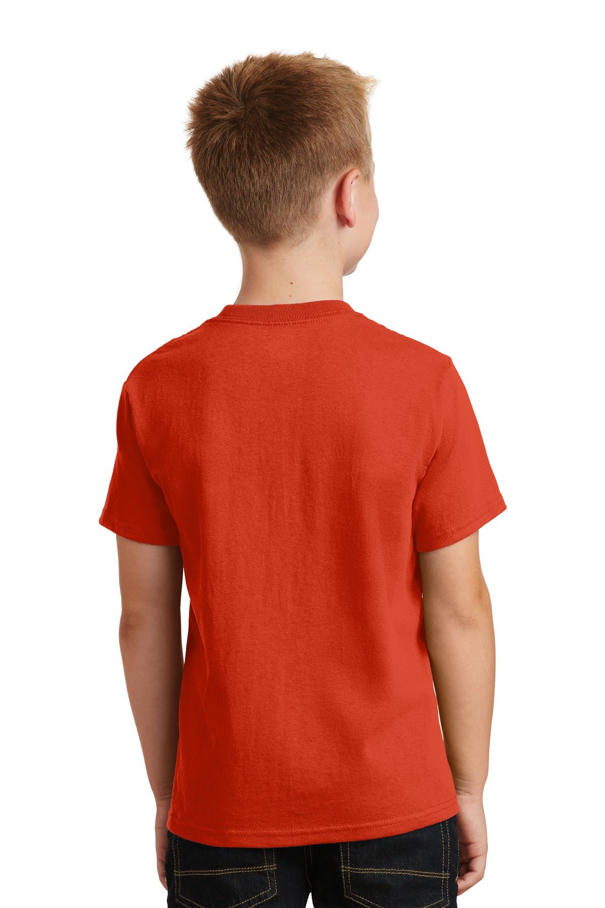 Orange Port & Co Youth Core Cotton Tee. PC54Y plain
