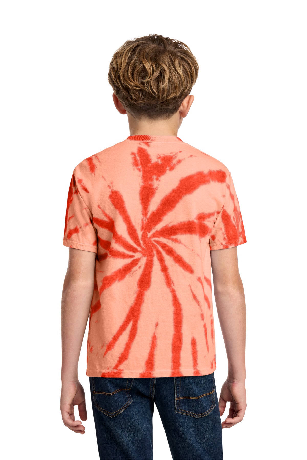 Orange Port & Co Youth Tie-Dye Tee. PC147Y