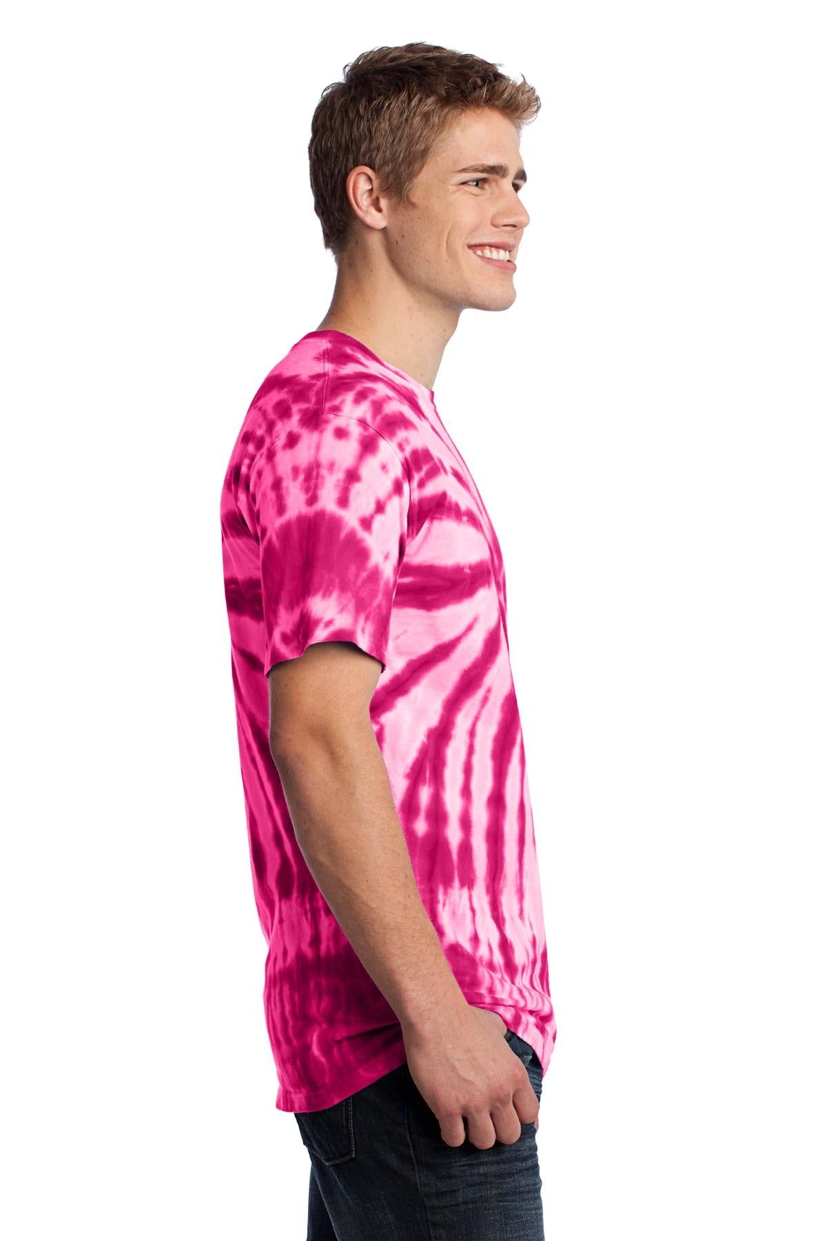 Pink Port & Co Tie-Dye Tee. PC147