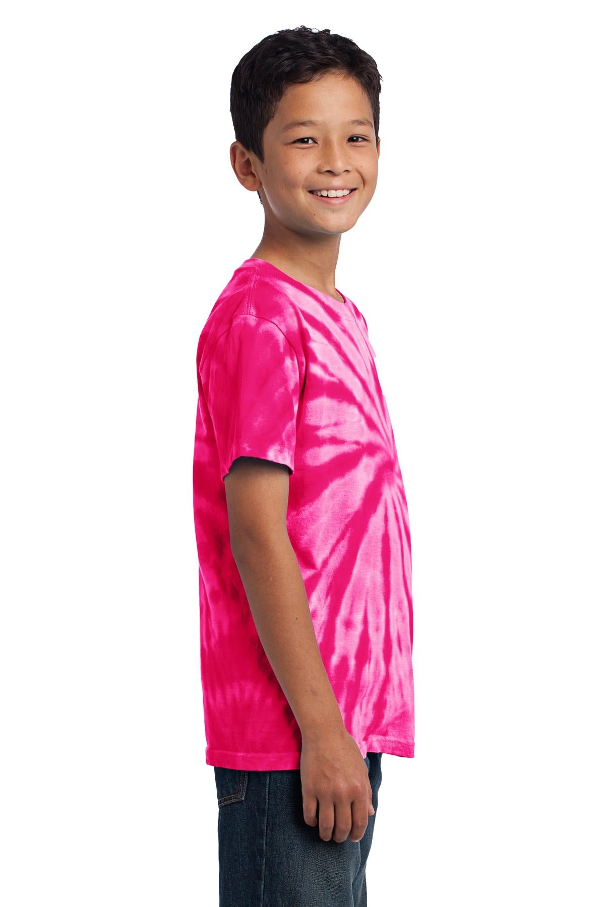 Pink Port & Co Youth Tie-Dye Tee. PC147Y