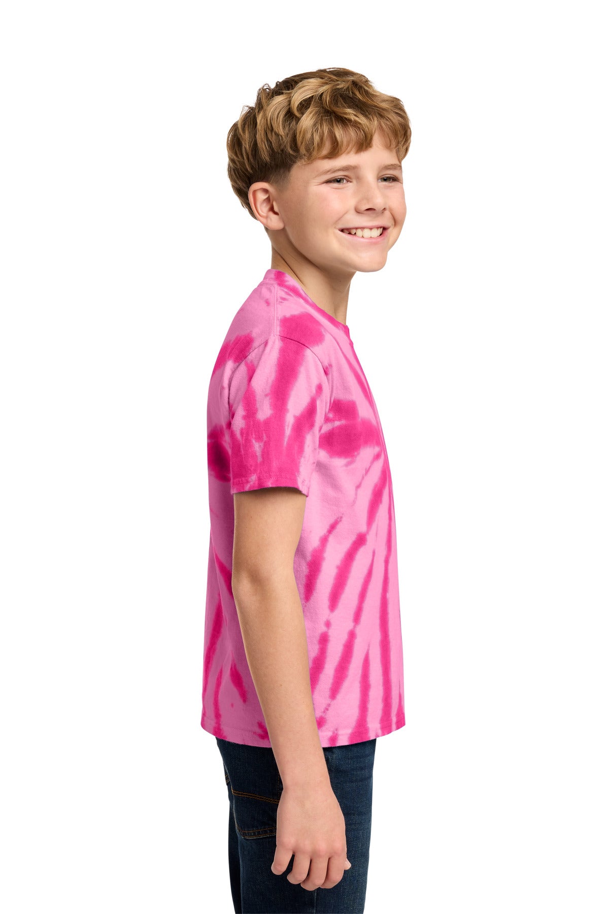 Pink Port & Co Youth Tie-Dye Tee. PC147Y