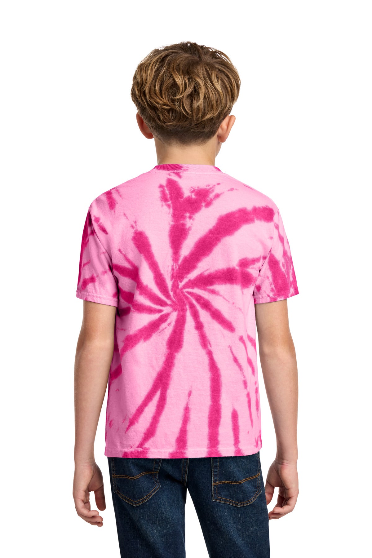 Pink Port & Co Youth Tie-Dye Tee. PC147Y