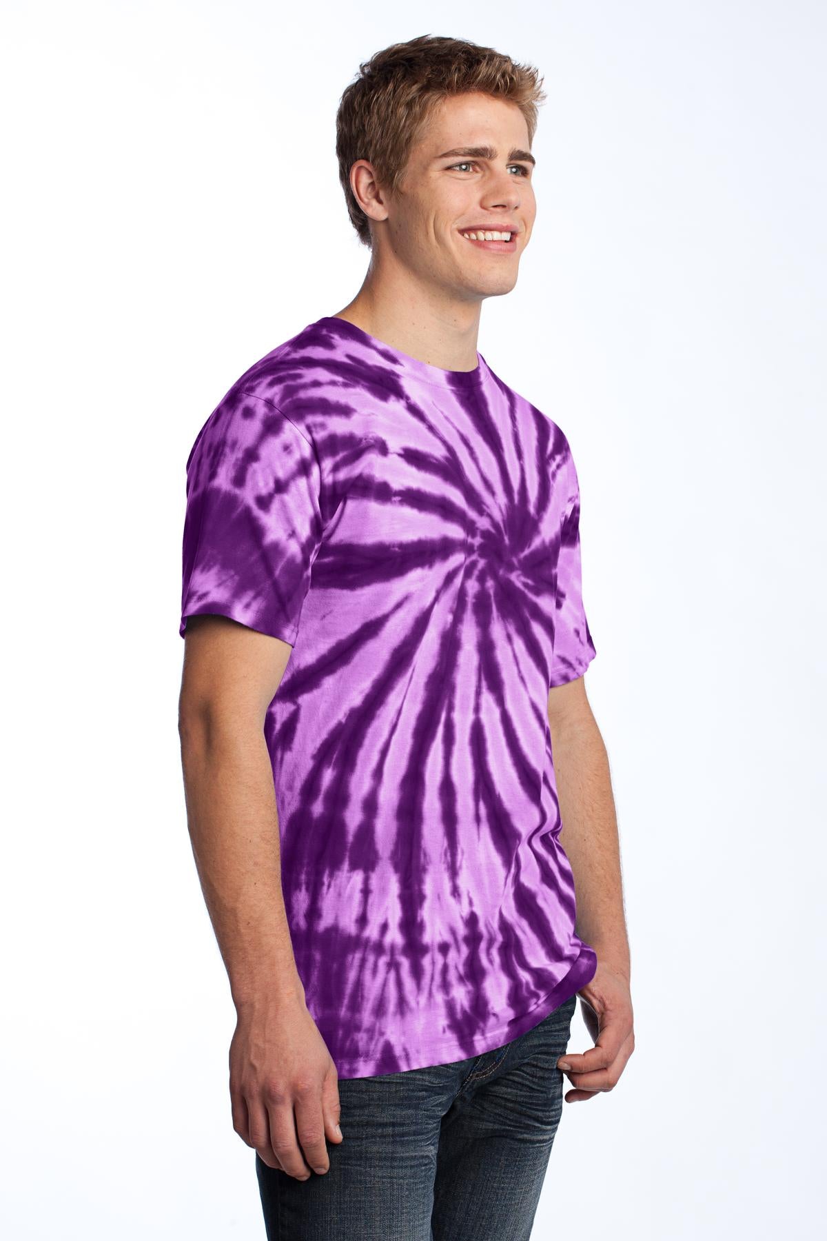 Purple Port & Co Tie-Dye Tee. PC147