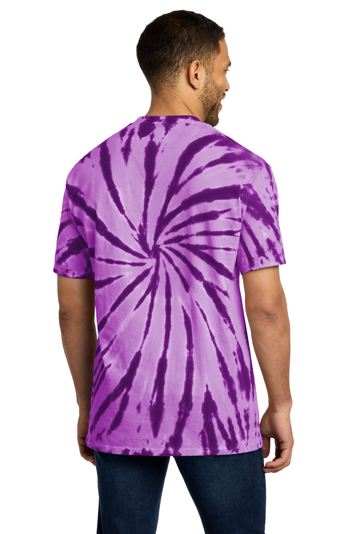 Purple Port & Co Tie-Dye Tee. PC147
