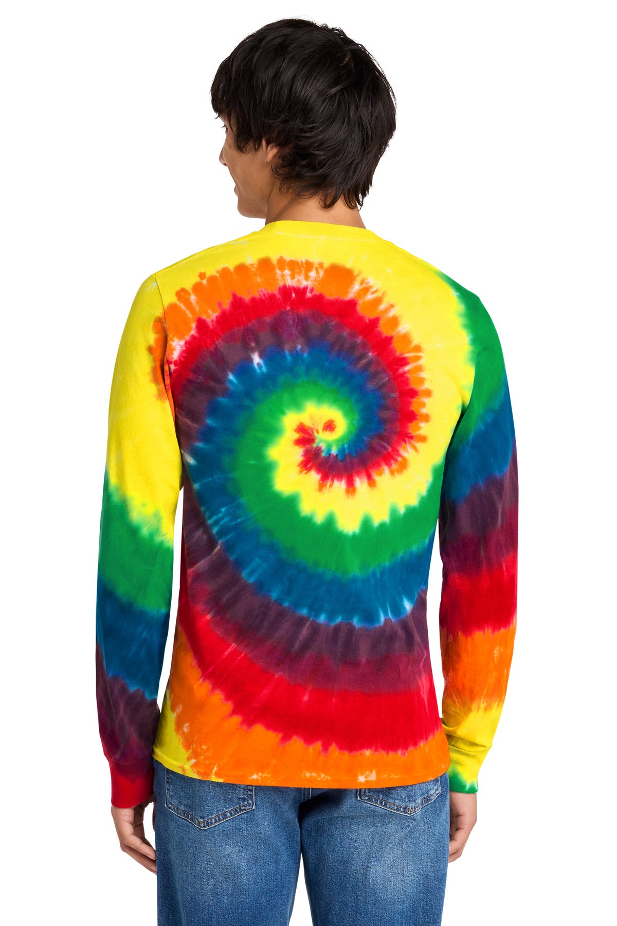 Rainbow Port & Co Tie-Dye Long Sleeve Tee. PC147LS