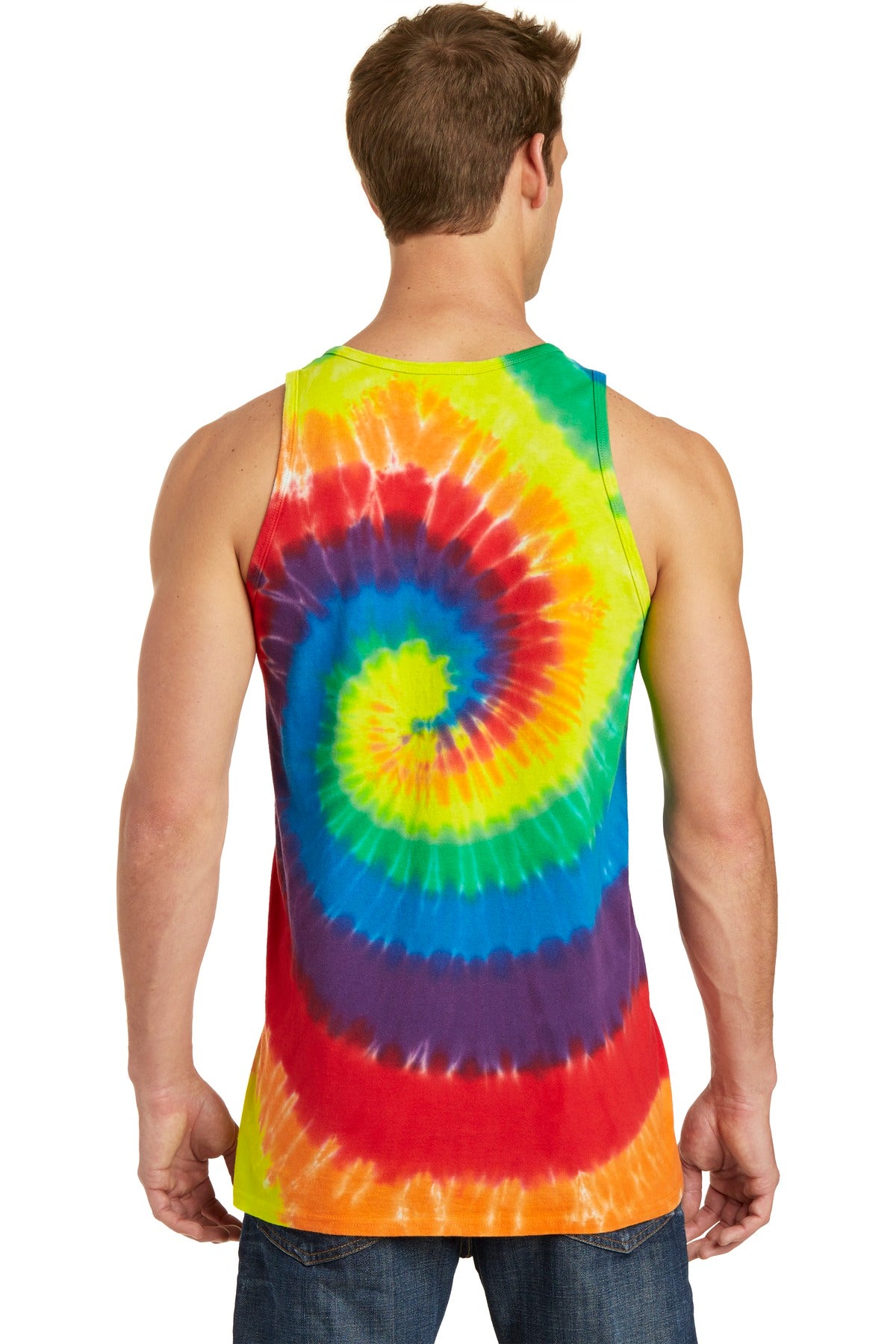 Rainbow Port & Co Tie-Dye Tank Top. PC147TT plain