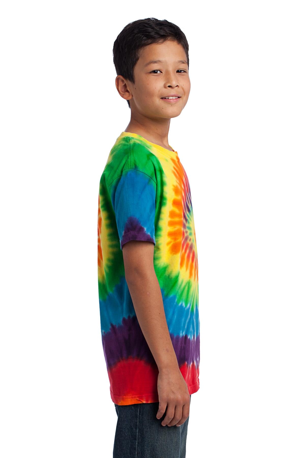 Rainbow Port & Co Youth Tie-Dye Tee. PC147Y