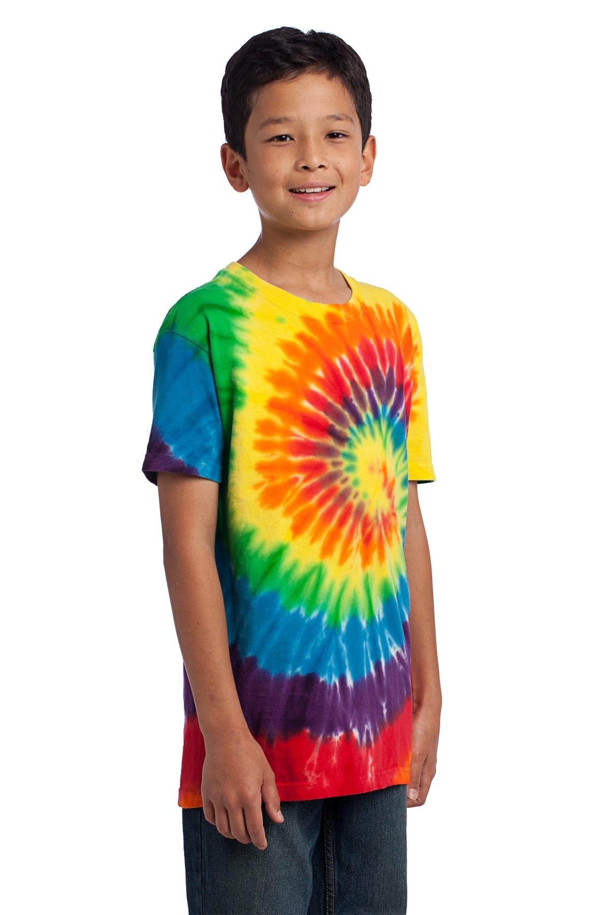 Rainbow Port & Co Youth Tie-Dye Tee. PC147Y