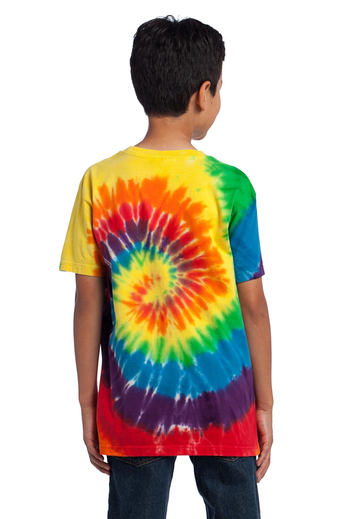 Rainbow Port & Co Youth Tie-Dye Tee. PC147Y