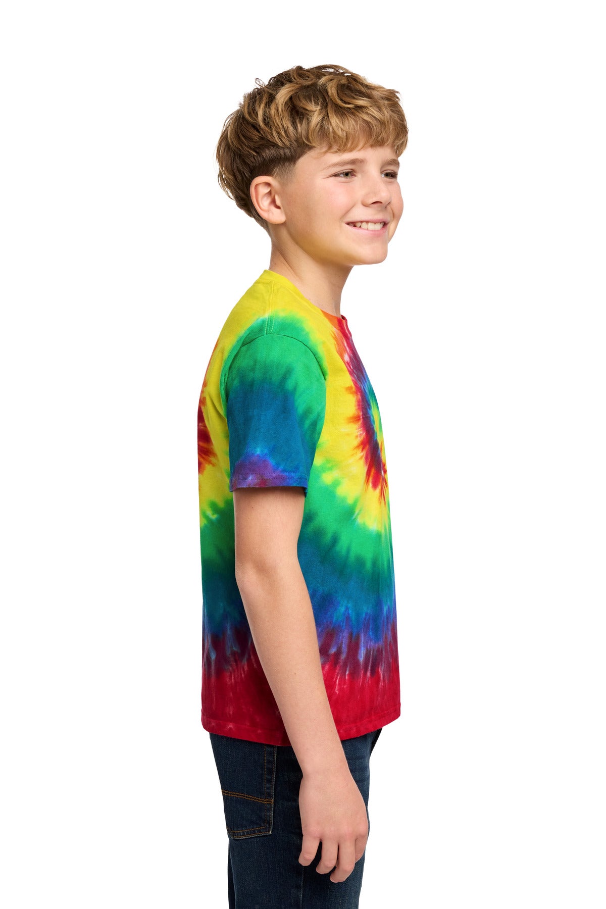 Rainbow Port & Co Youth Tie-Dye Tee. PC147Y