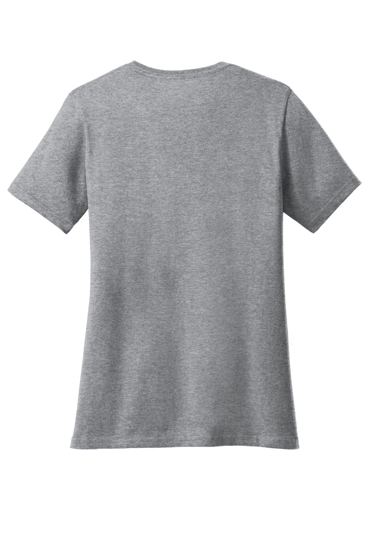 Rear View of Athl Heather Port & Co Women's Core Cotton Tee. LPC54 plain