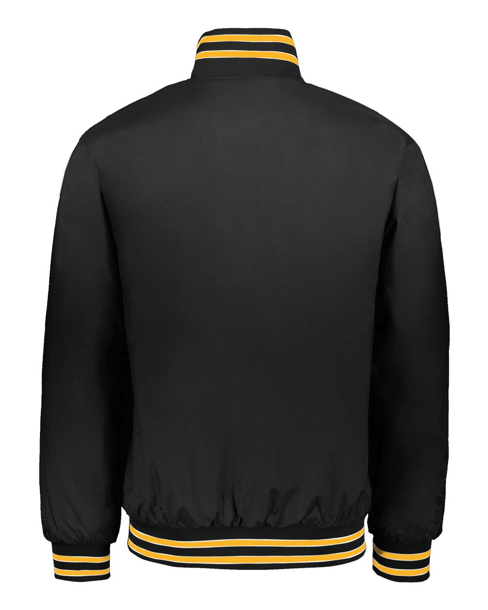 Rear View of Black/ Light Gold/ White Heritage Jacket - 229140 plain