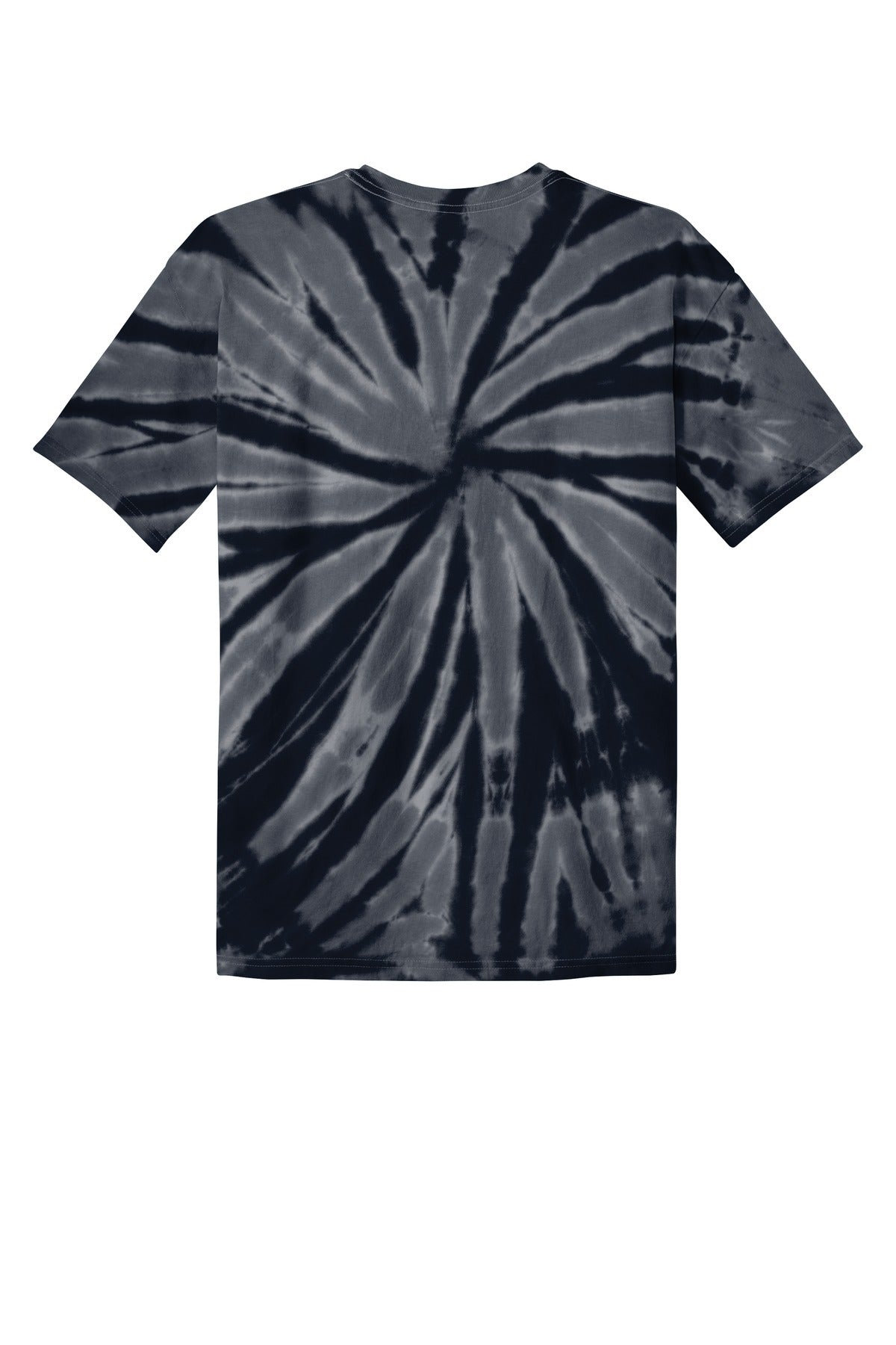 Rear View of Black Port & Co Tie-Dye Tee. PC147