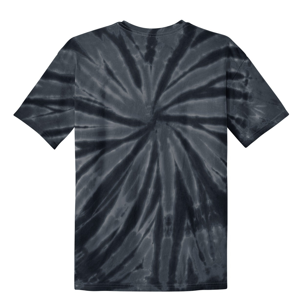 Rear View of Black Port & Co Youth Tie-Dye Tee. PC147Y