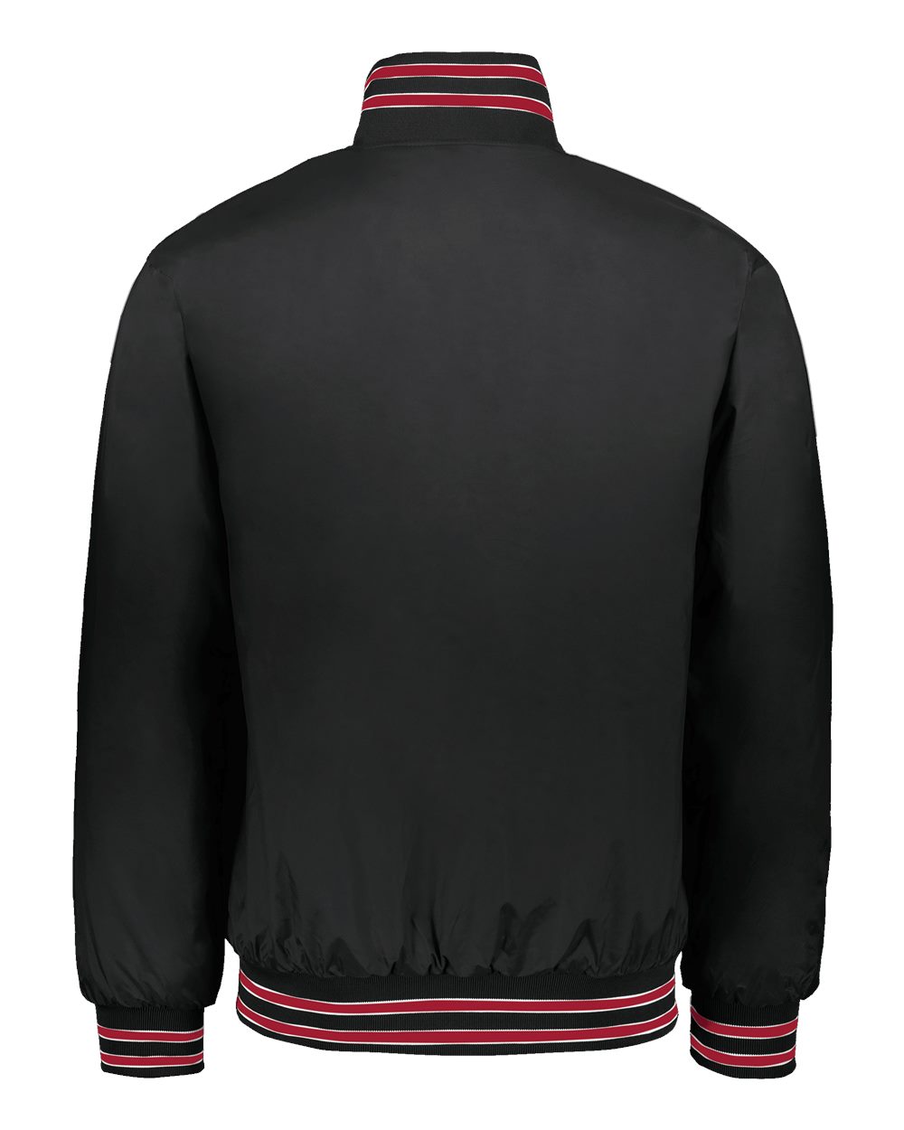 Rear View of Black/ Scarlet/ White Heritage Jacket - 229140 plain