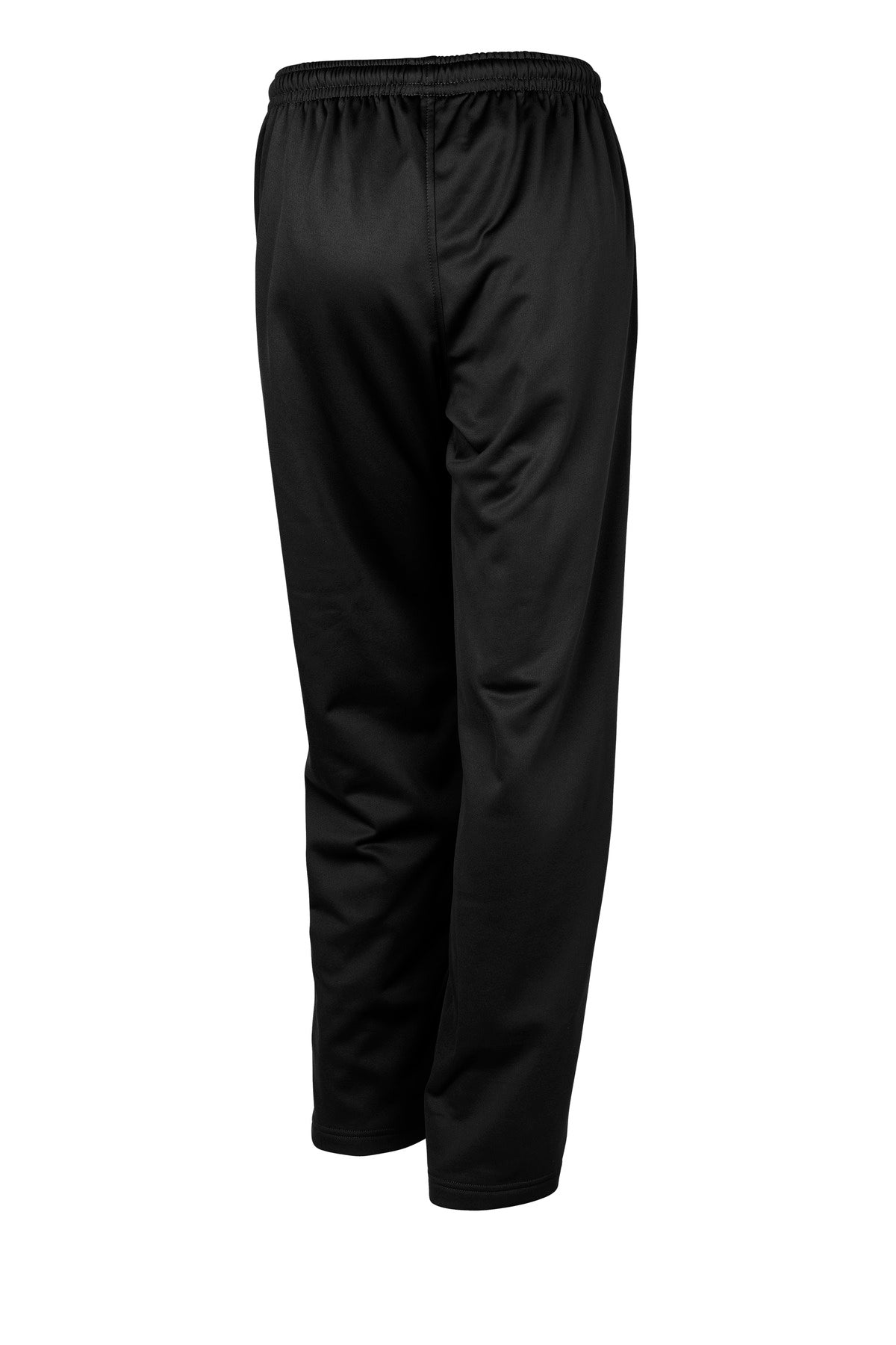 Rear View of Black Sport-Tek Sport-Wick Fleece Pant. ST237 plain