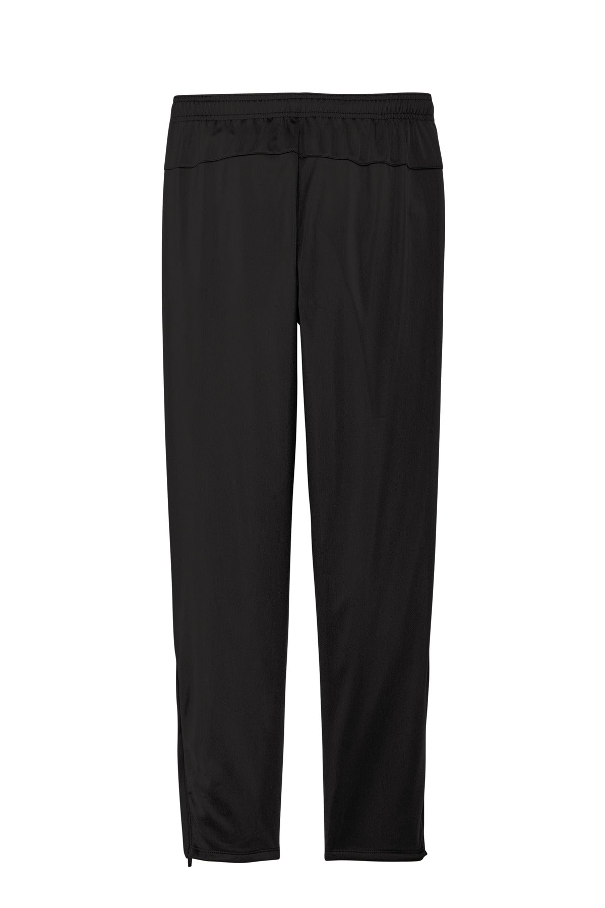 Rear View of Black Sport-Tek Tricot Track Jogger. PST95 plain