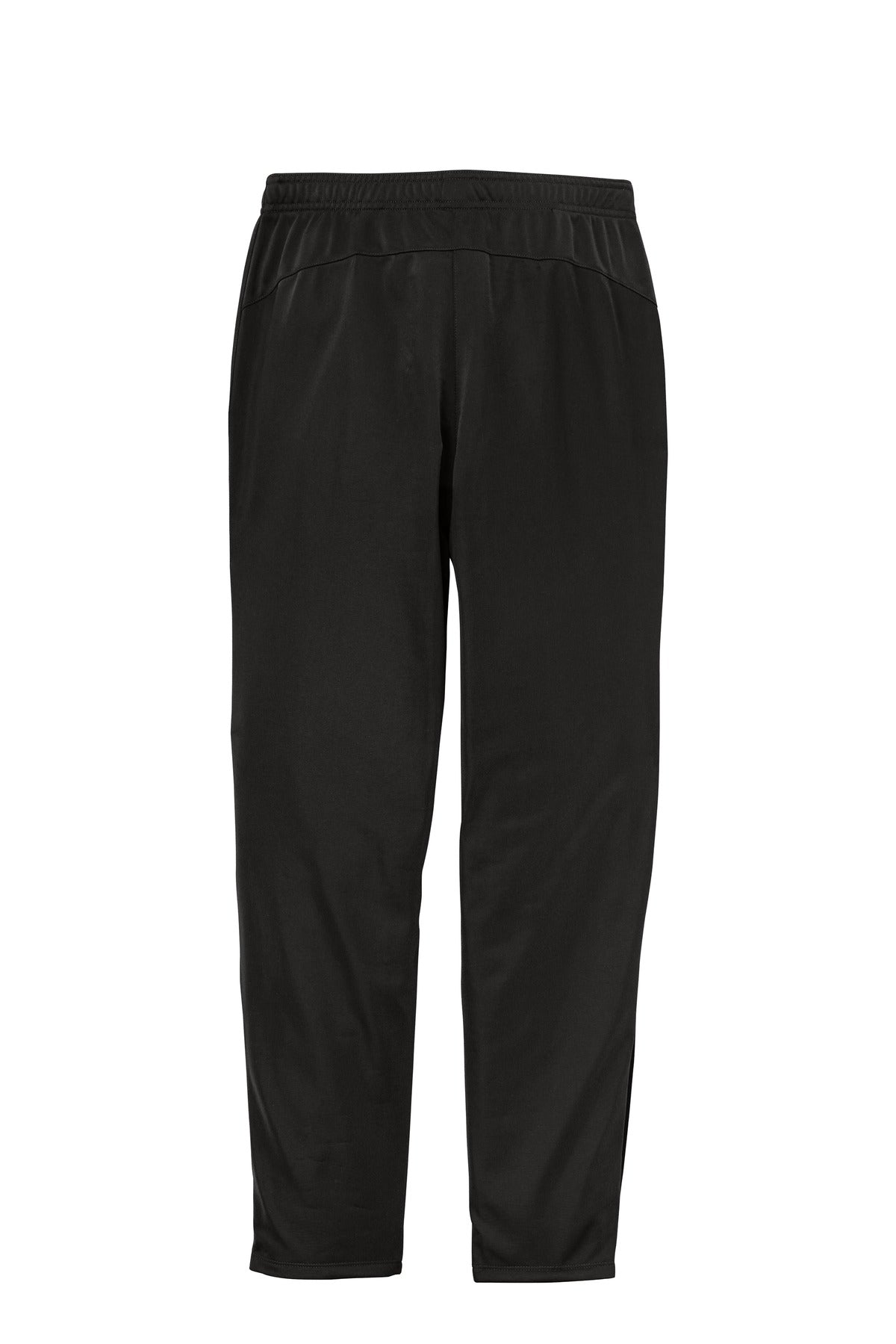 Rear View of Black Sport-Tek Women's Tricot Track Jogger. LPST95 plain