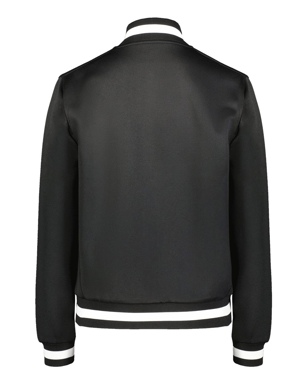 Rear View of Black/ White Women's V-Street Full-Zip Jacket - 223747 plain