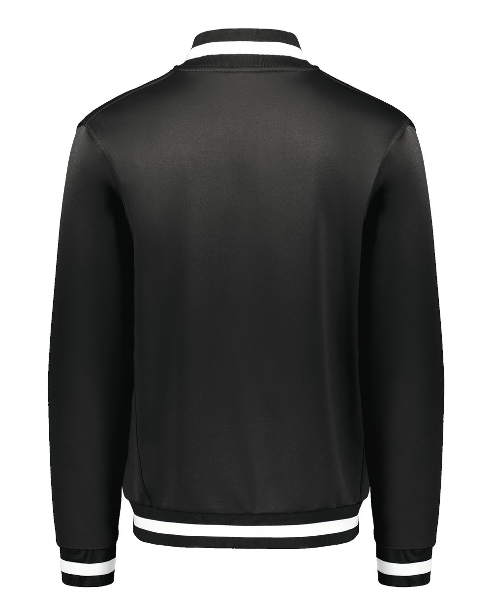 Rear View of Black/ White Youth V-Street Full-Zip Jacket - 223647 plain