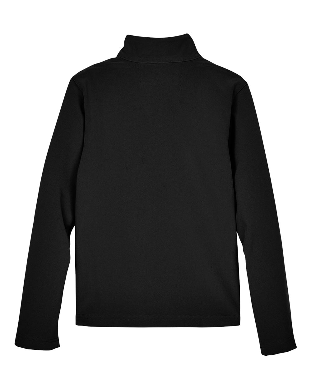 Rear View of Black Youth Leader Soft Shell Jacket - TT80Y plain